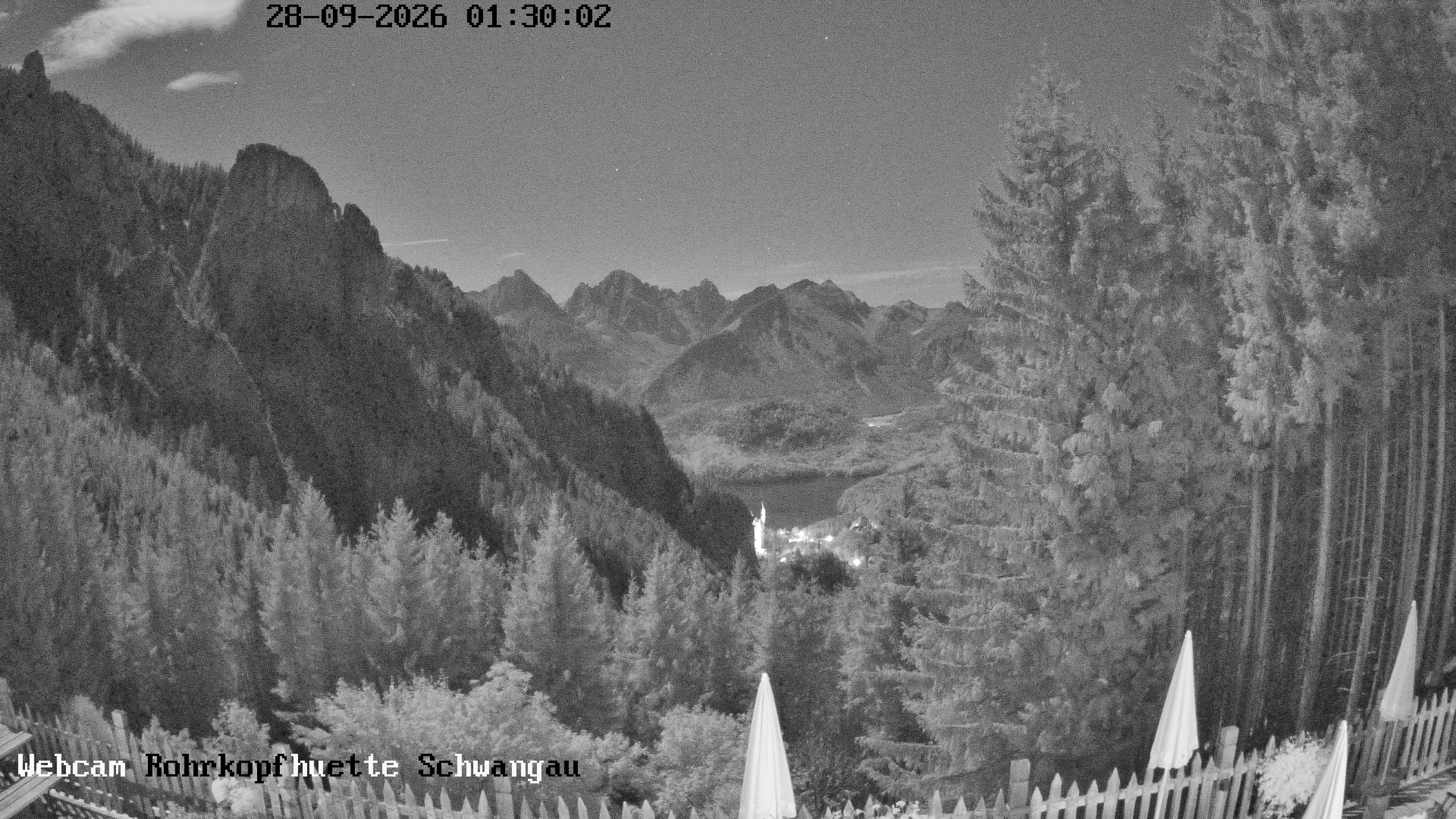 Archiv Foto Webcam Schwangau: Blick von der Rohrkopfhütte ins Tal
