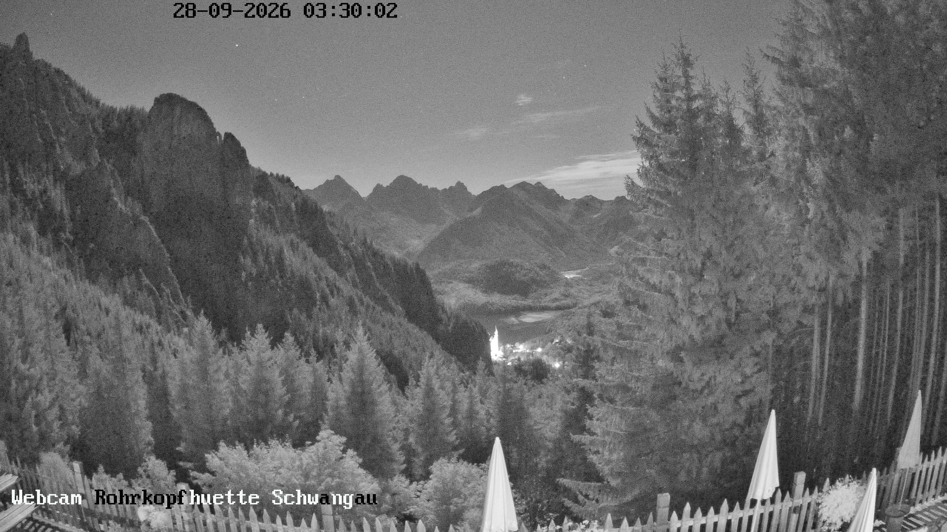 Archiv Foto Webcam Schwangau: Blick von der Rohrkopfhütte ins Tal