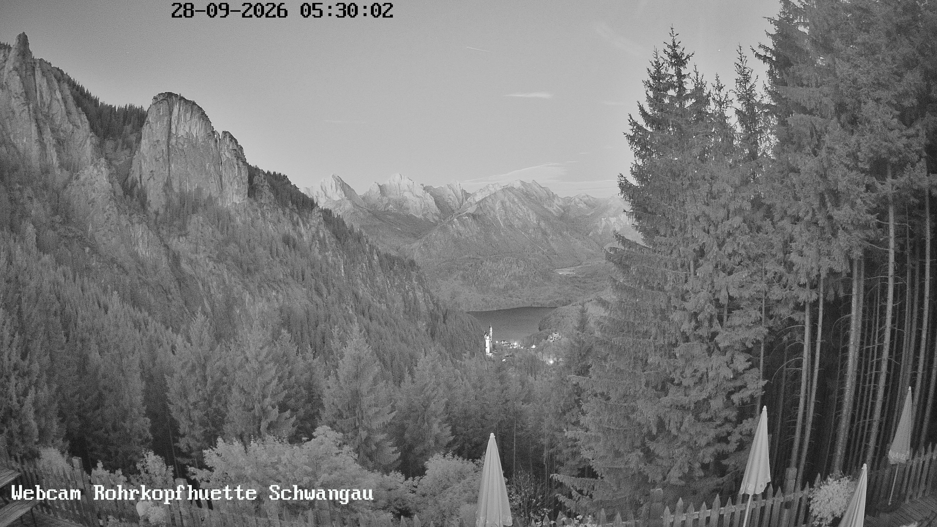Archiv Foto Webcam Schwangau: Blick von der Rohrkopfhütte ins Tal