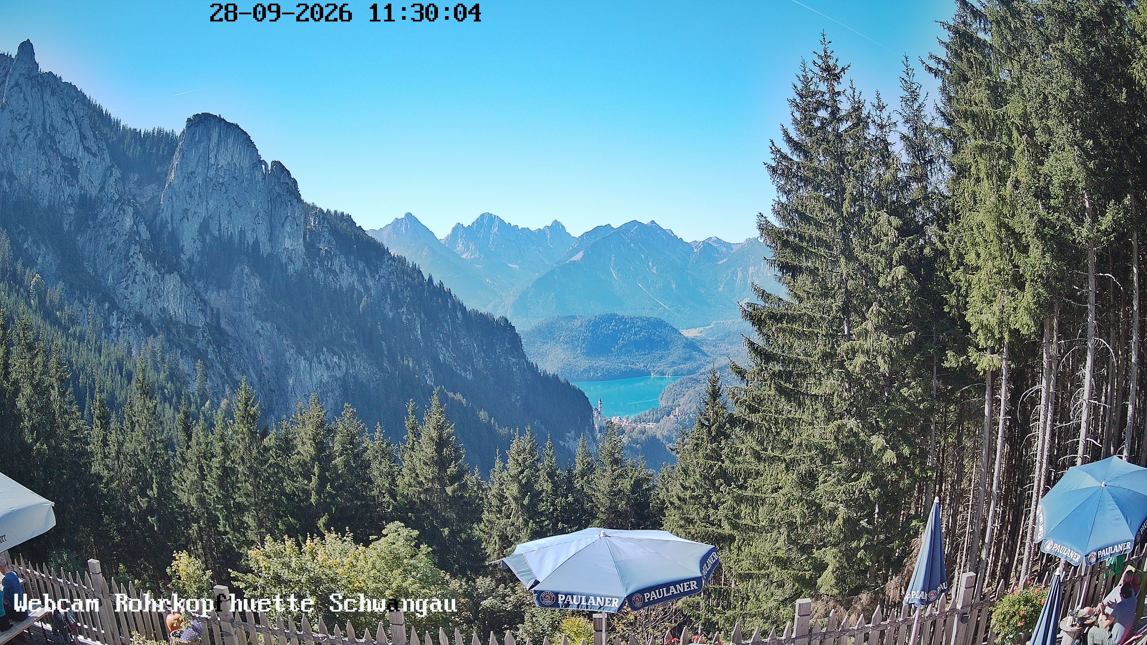 Archiv Foto Webcam Schwangau: Blick von der Rohrkopfhütte ins Tal