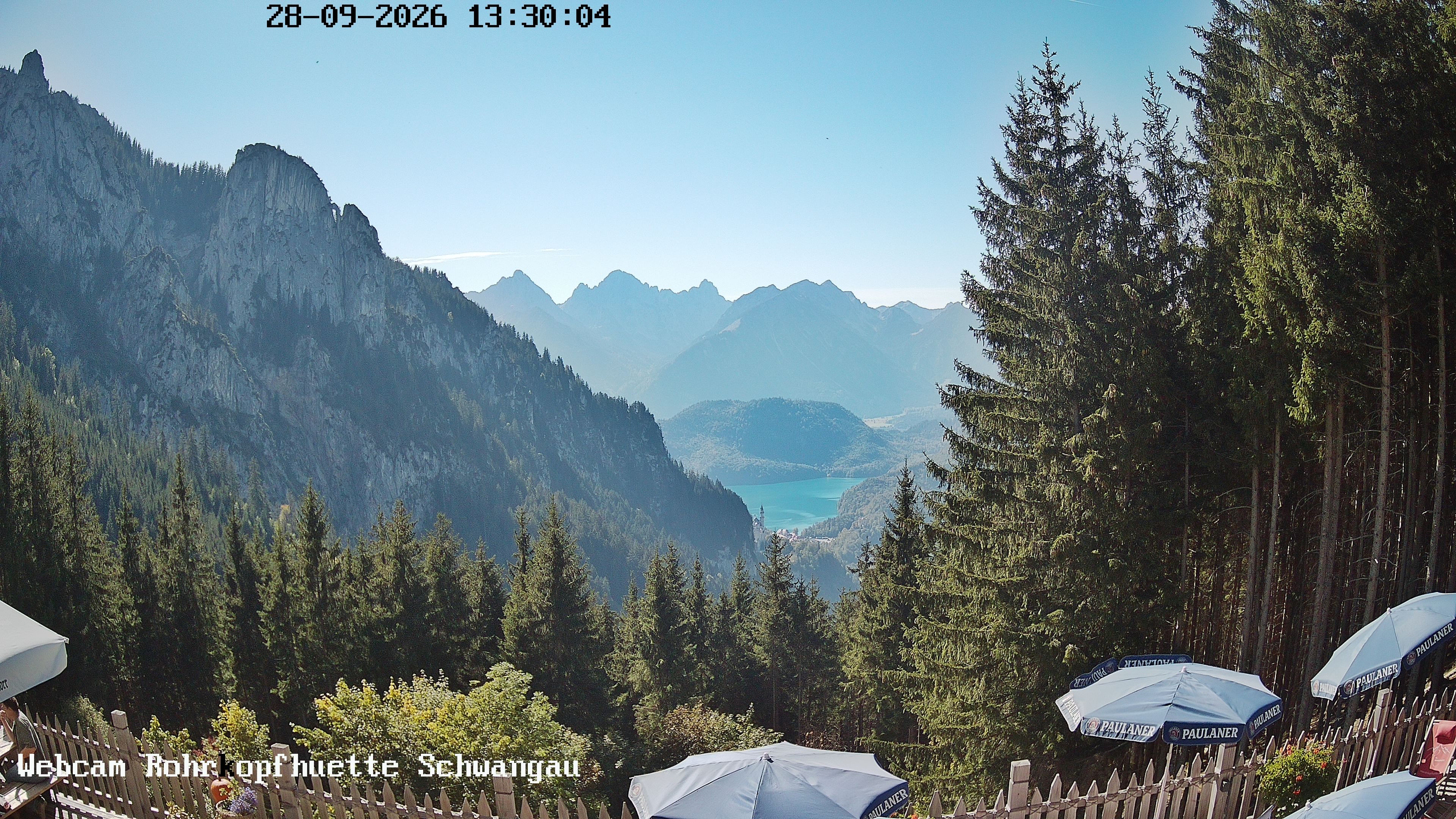 Archiv Foto Webcam Schwangau: Blick von der Rohrkopfhütte ins Tal