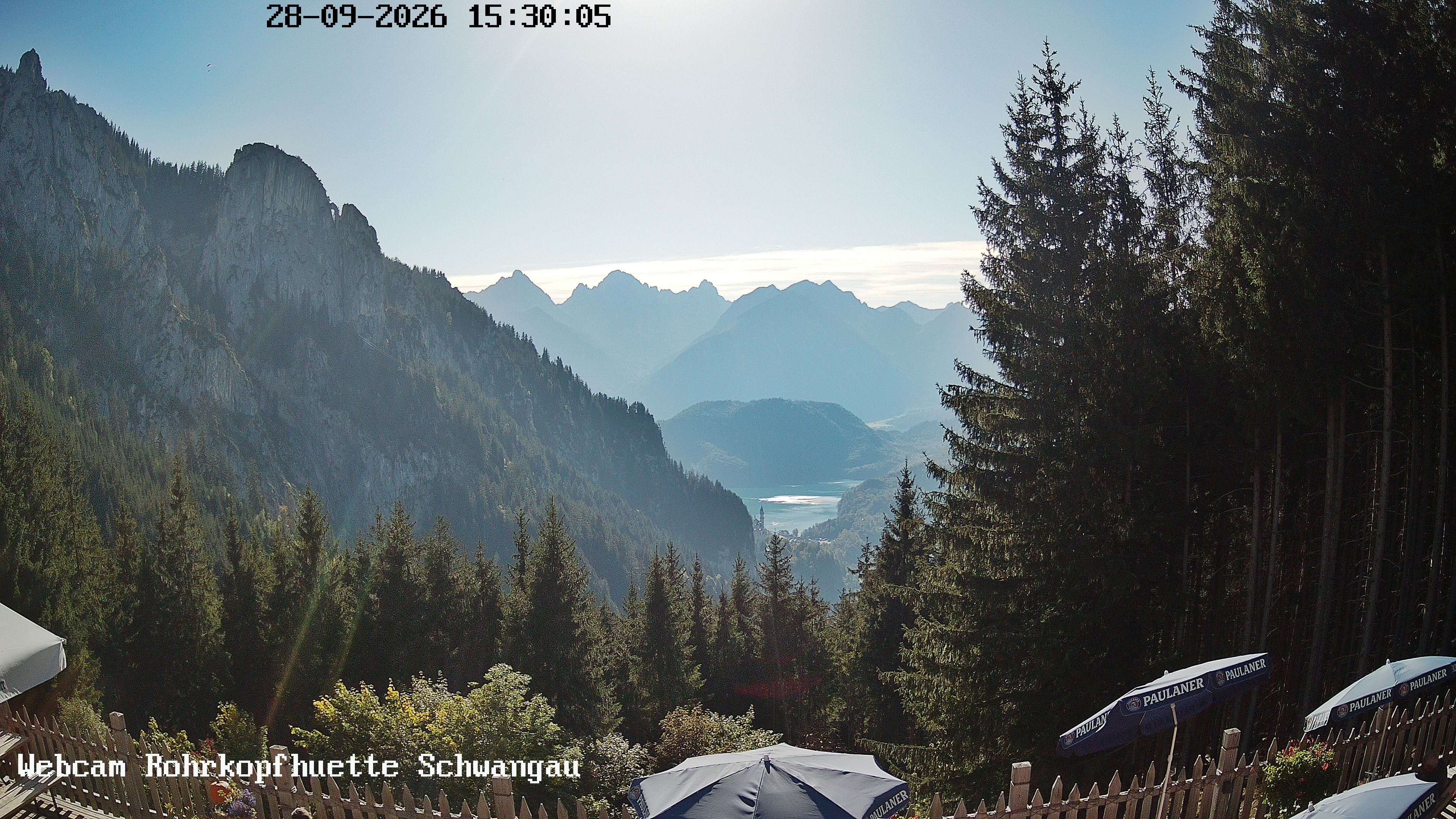 Archiv Foto Webcam Schwangau: Blick von der Rohrkopfhütte ins Tal