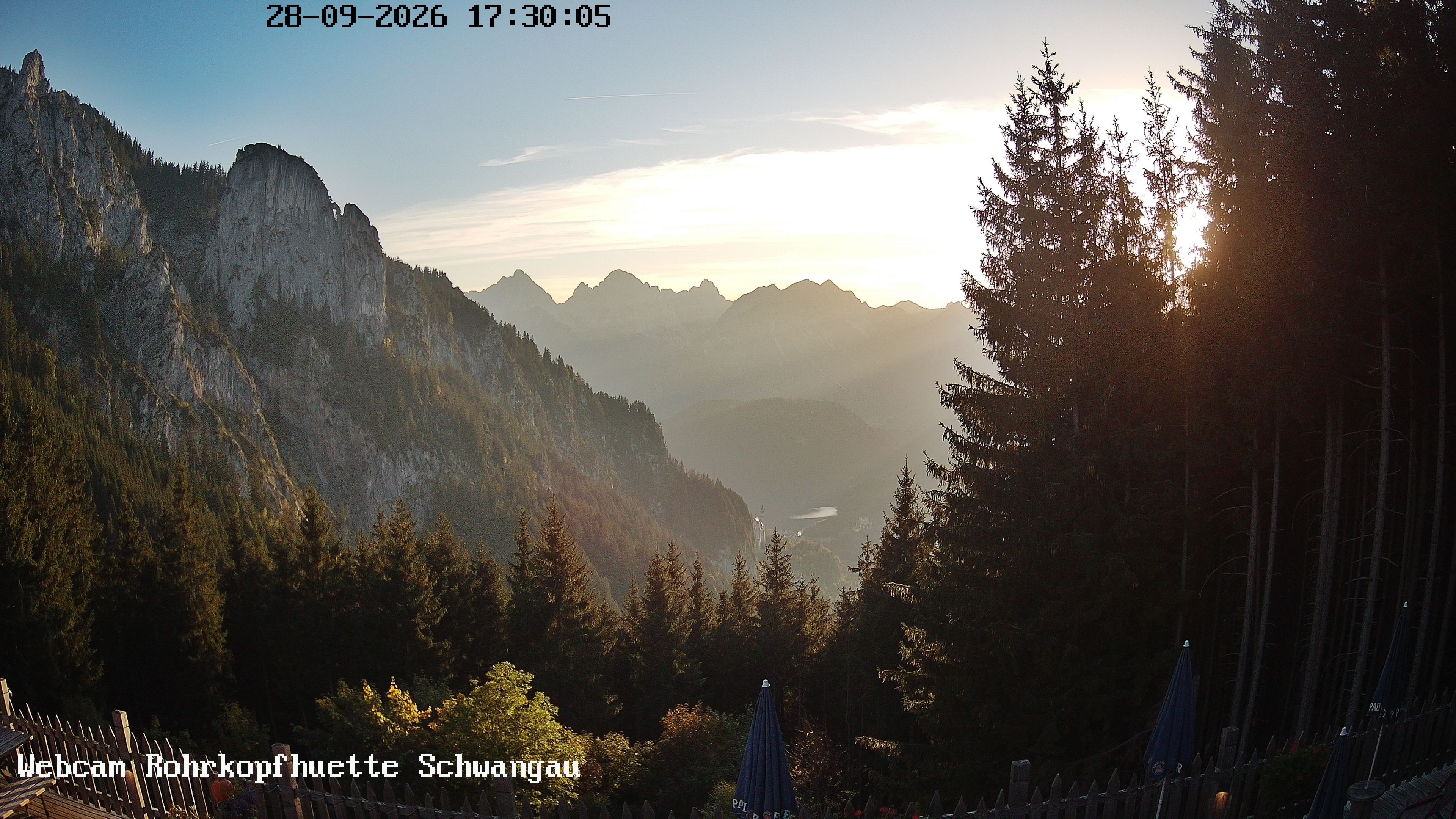 Archiv Foto Webcam Schwangau: Blick von der Rohrkopfhütte ins Tal