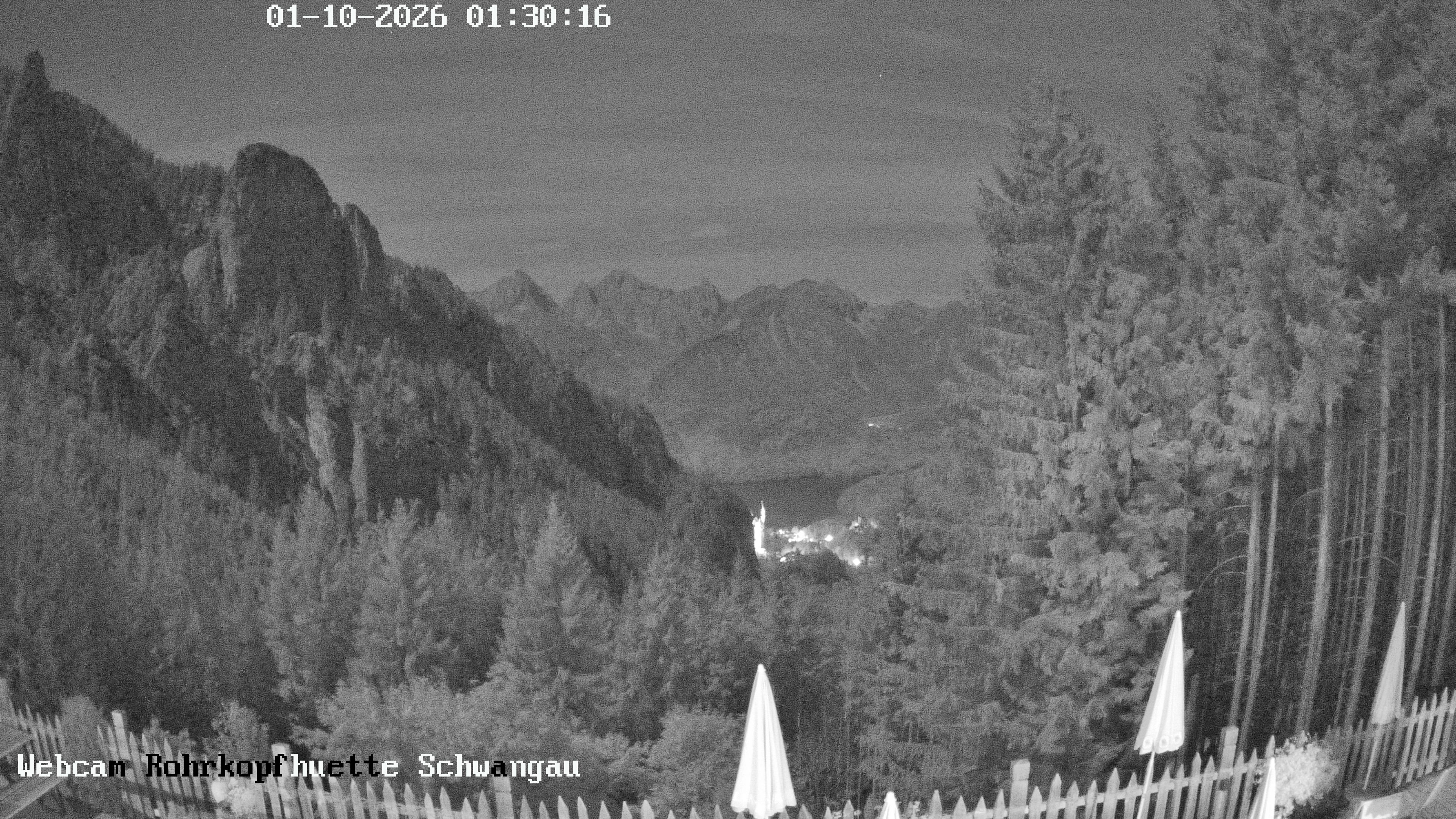 Archiv Foto Webcam Schwangau: Blick von der Rohrkopfhütte ins Tal
