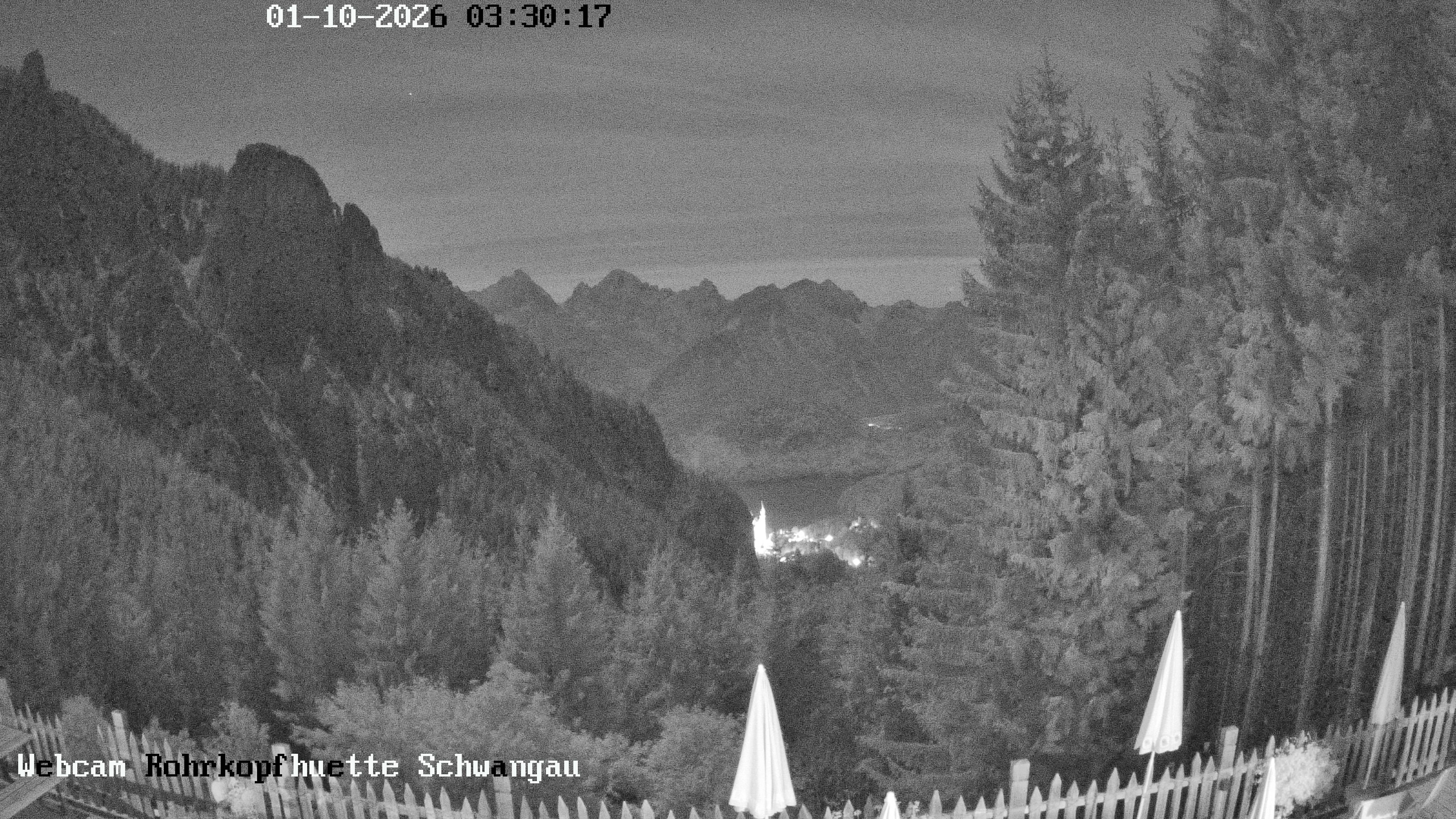 Archiv Foto Webcam Schwangau: Blick von der Rohrkopfhütte ins Tal
