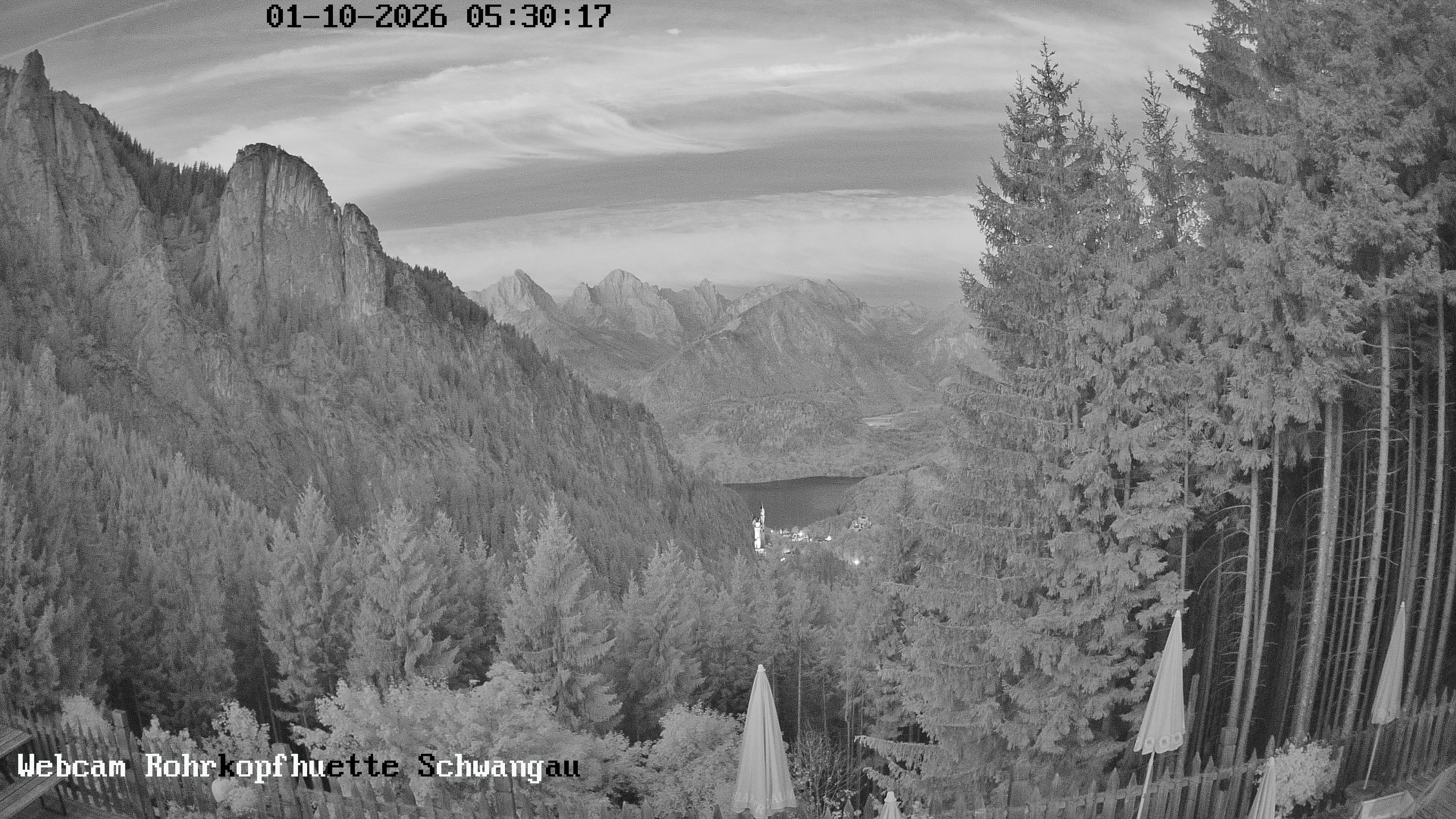Archiv Foto Webcam Schwangau: Blick von der Rohrkopfhütte ins Tal
