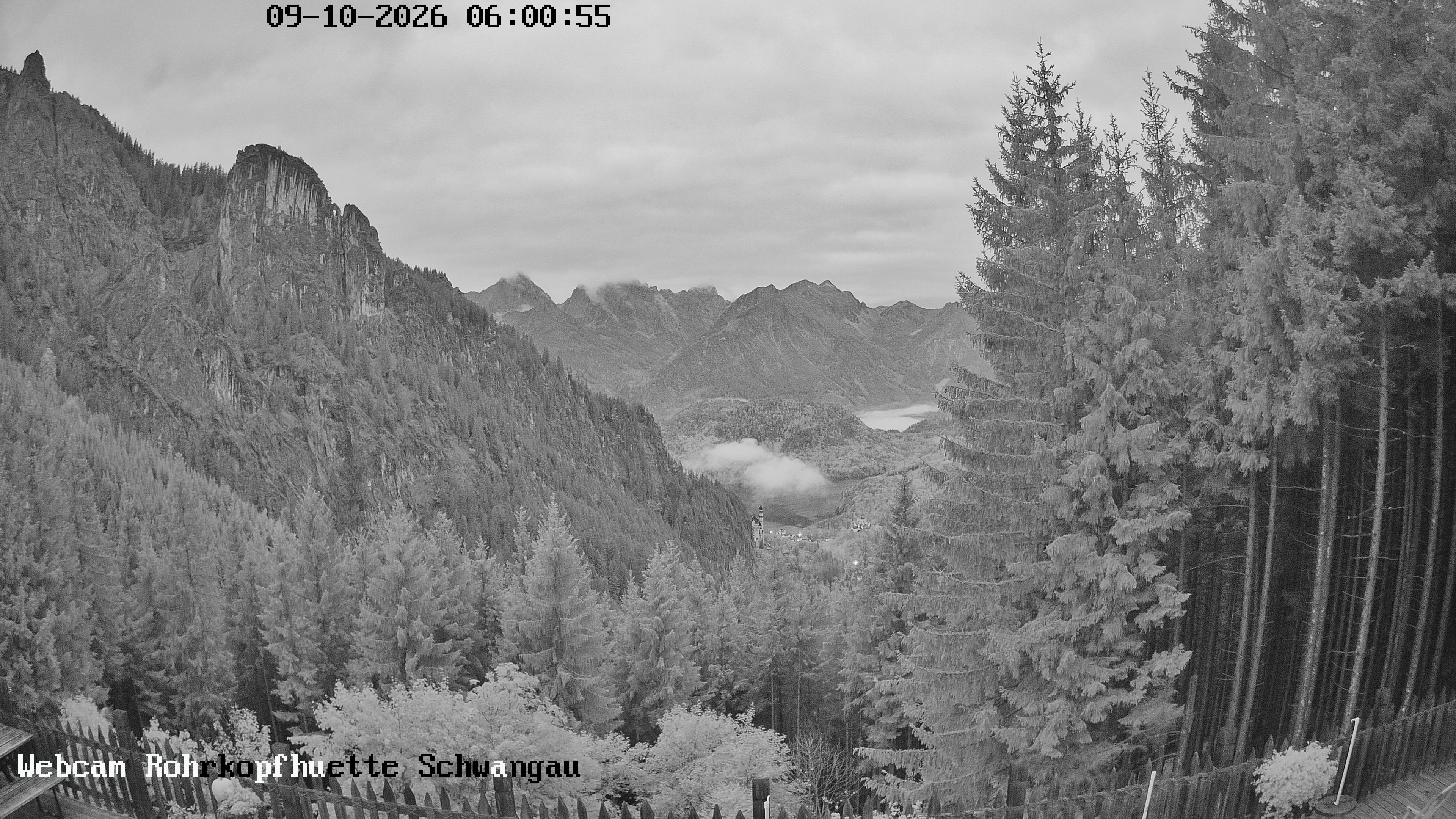 Archiv Foto Webcam Schwangau: Blick von der Rohrkopfhütte ins Tal