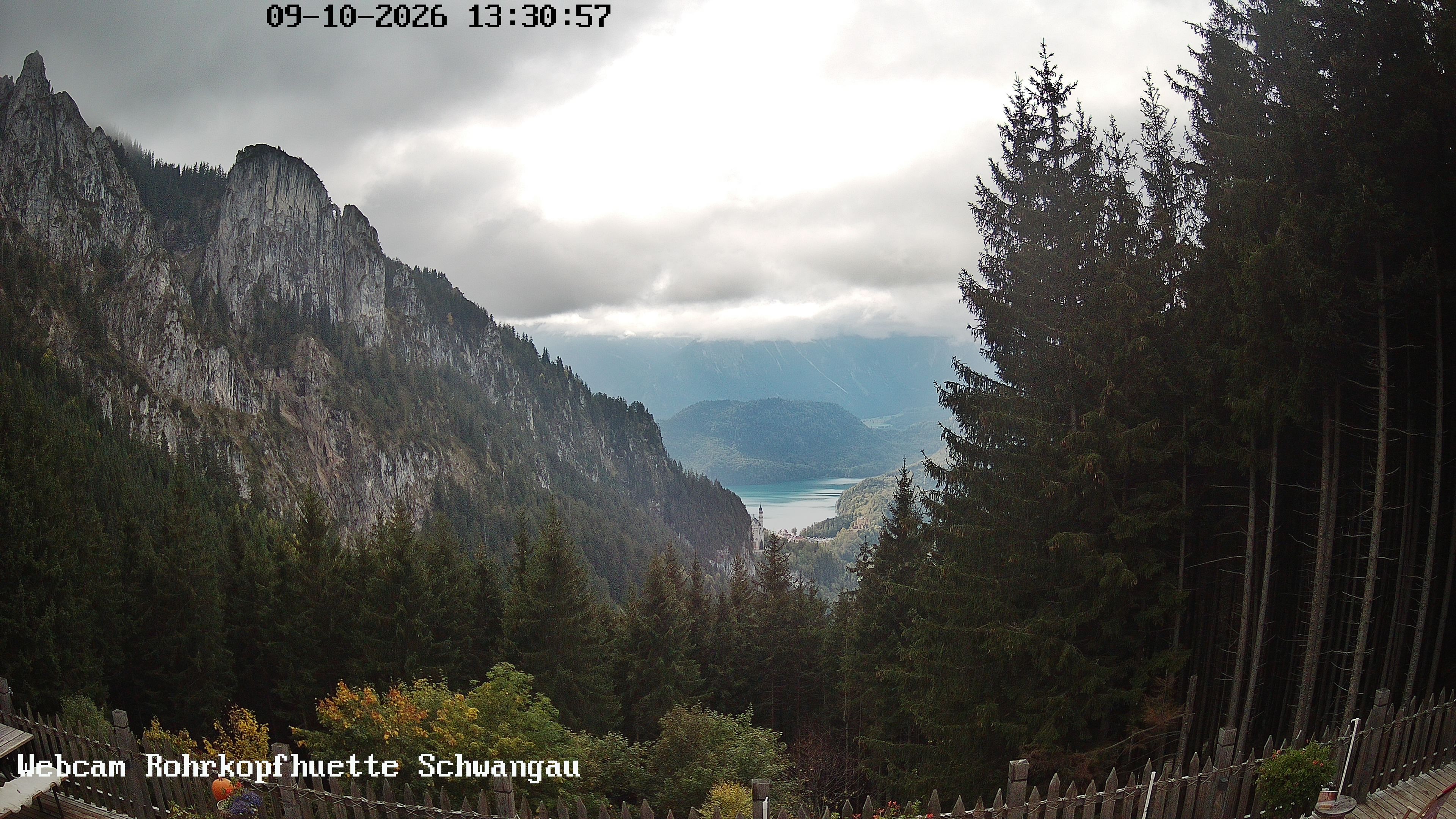 Archiv Foto Webcam Schwangau: Blick von der Rohrkopfhütte ins Tal
