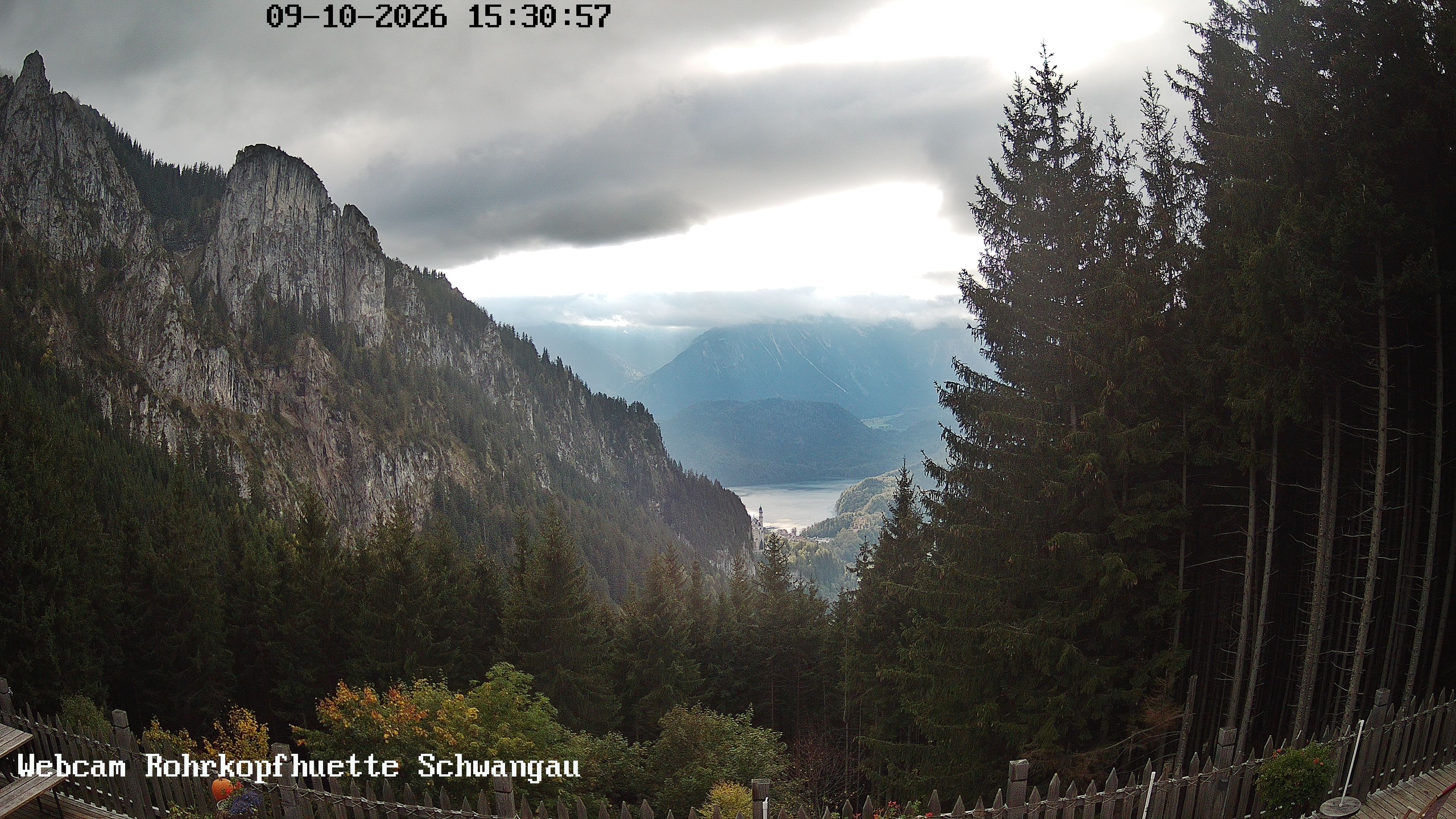 Archiv Foto Webcam Schwangau: Blick von der Rohrkopfhütte ins Tal