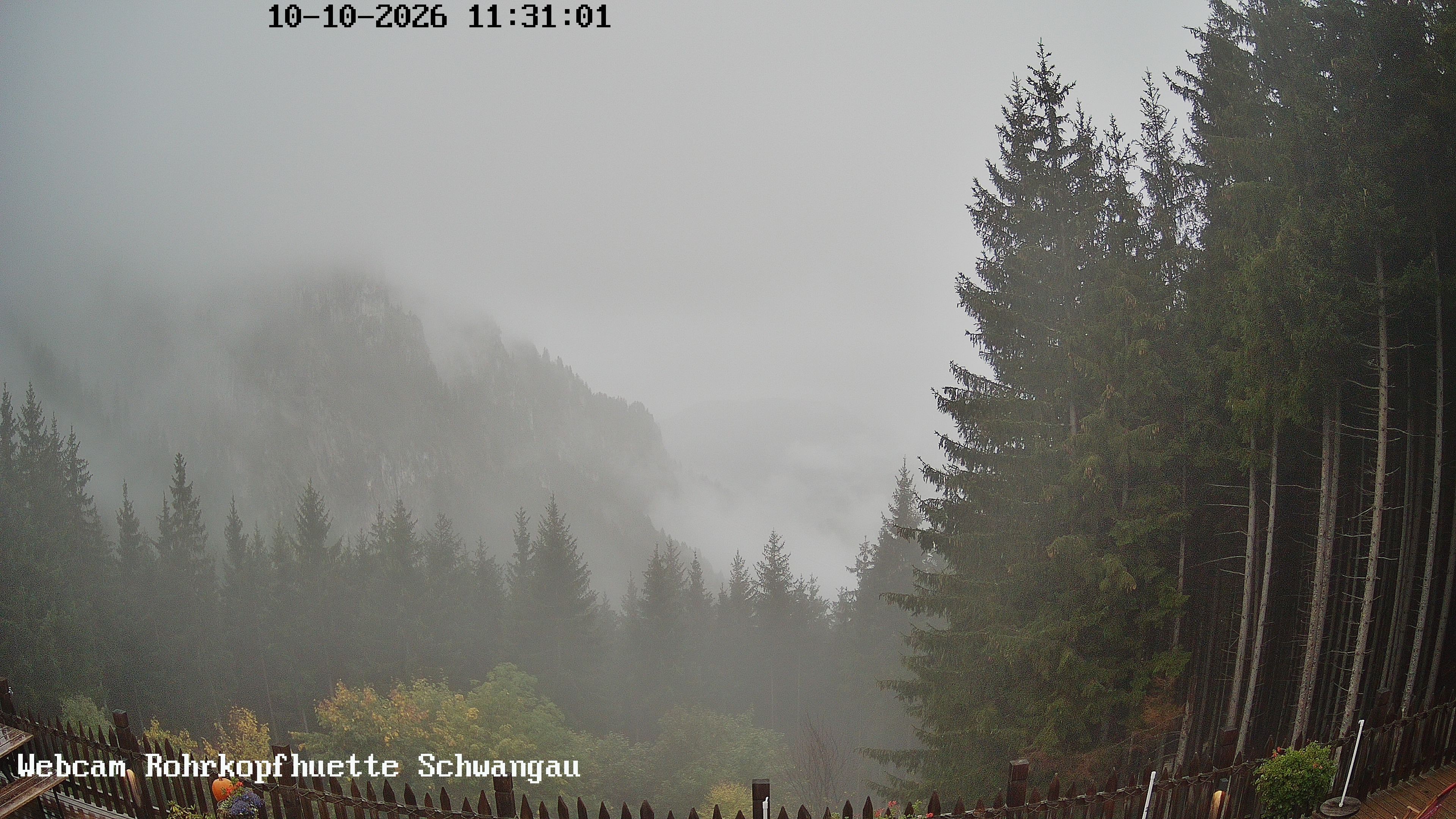 Archiv Foto Webcam Schwangau: Blick von der Rohrkopfhütte ins Tal