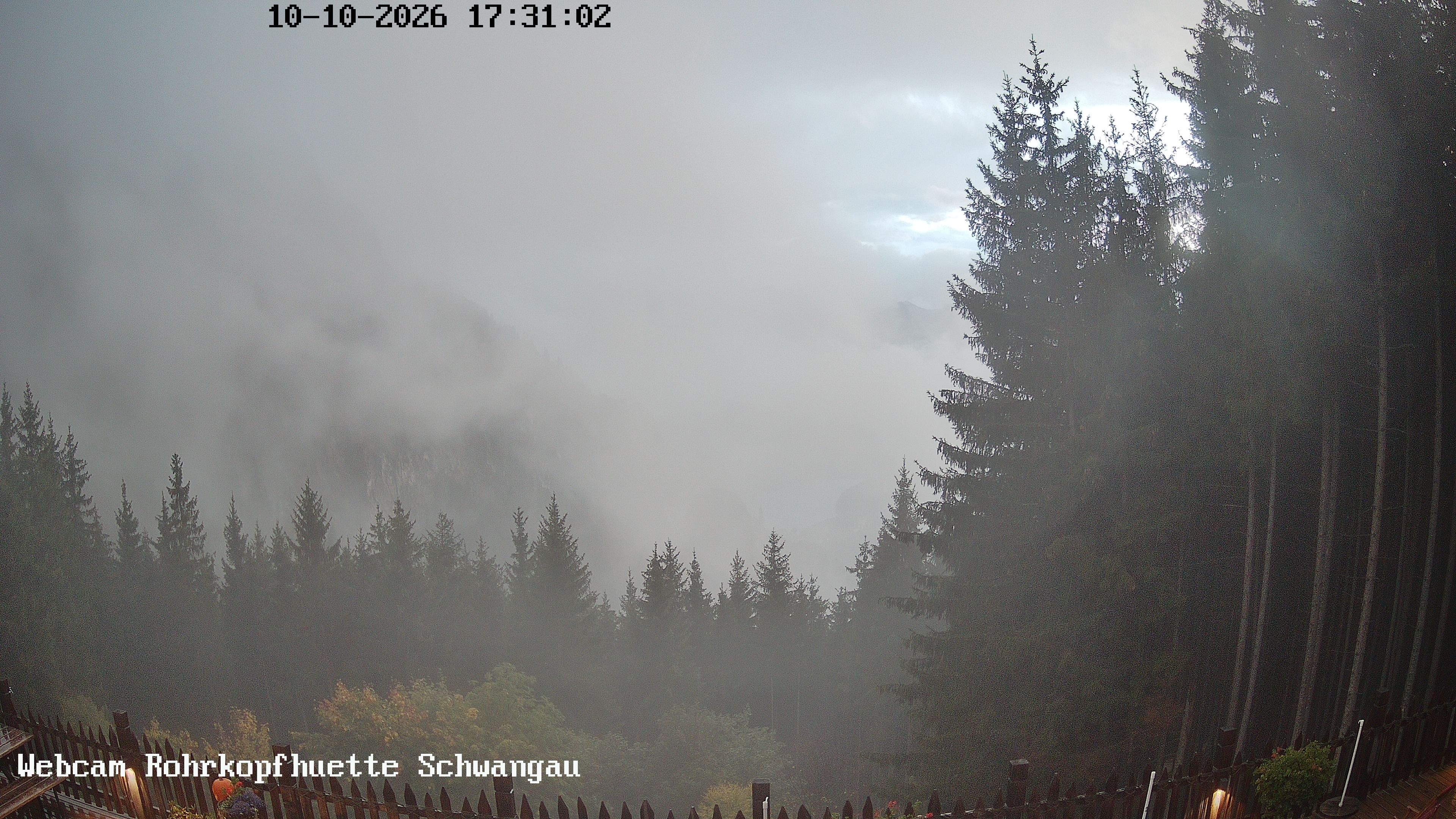 Archiv Foto Webcam Schwangau: Blick von der Rohrkopfhütte ins Tal