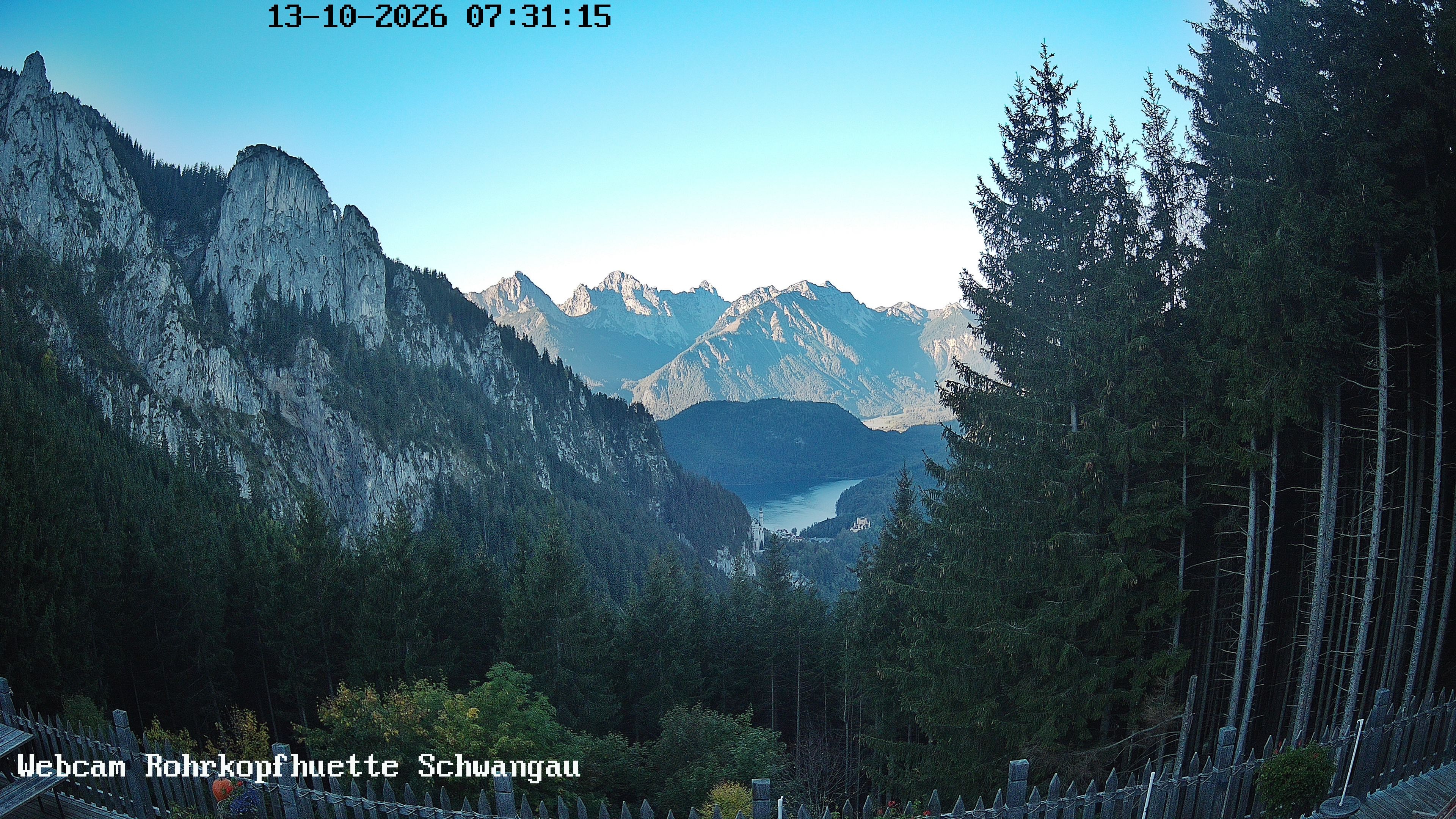 Archiv Foto Webcam Schwangau: Blick von der Rohrkopfhütte ins Tal