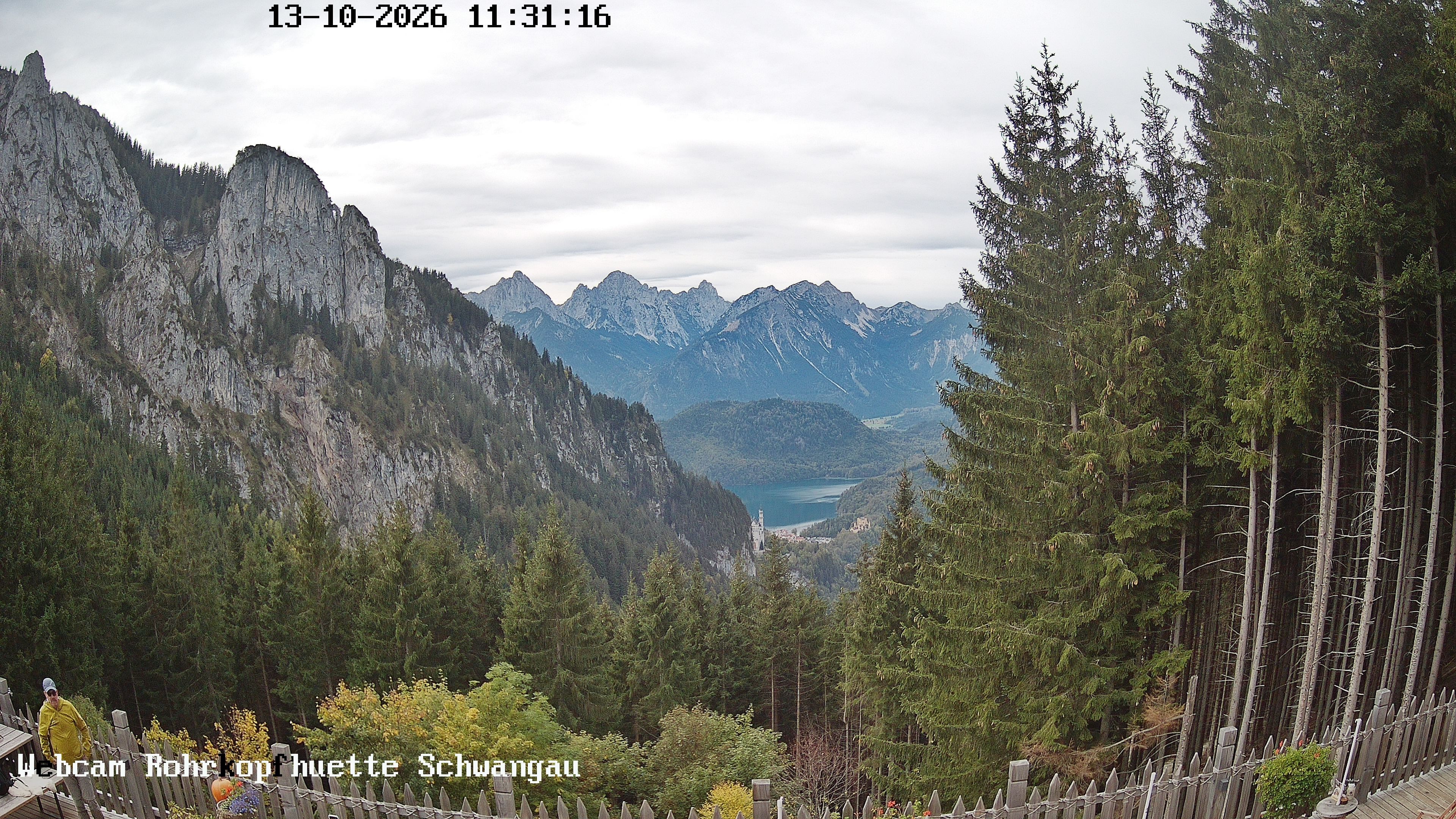 Archiv Foto Webcam Schwangau: Blick von der Rohrkopfhütte ins Tal