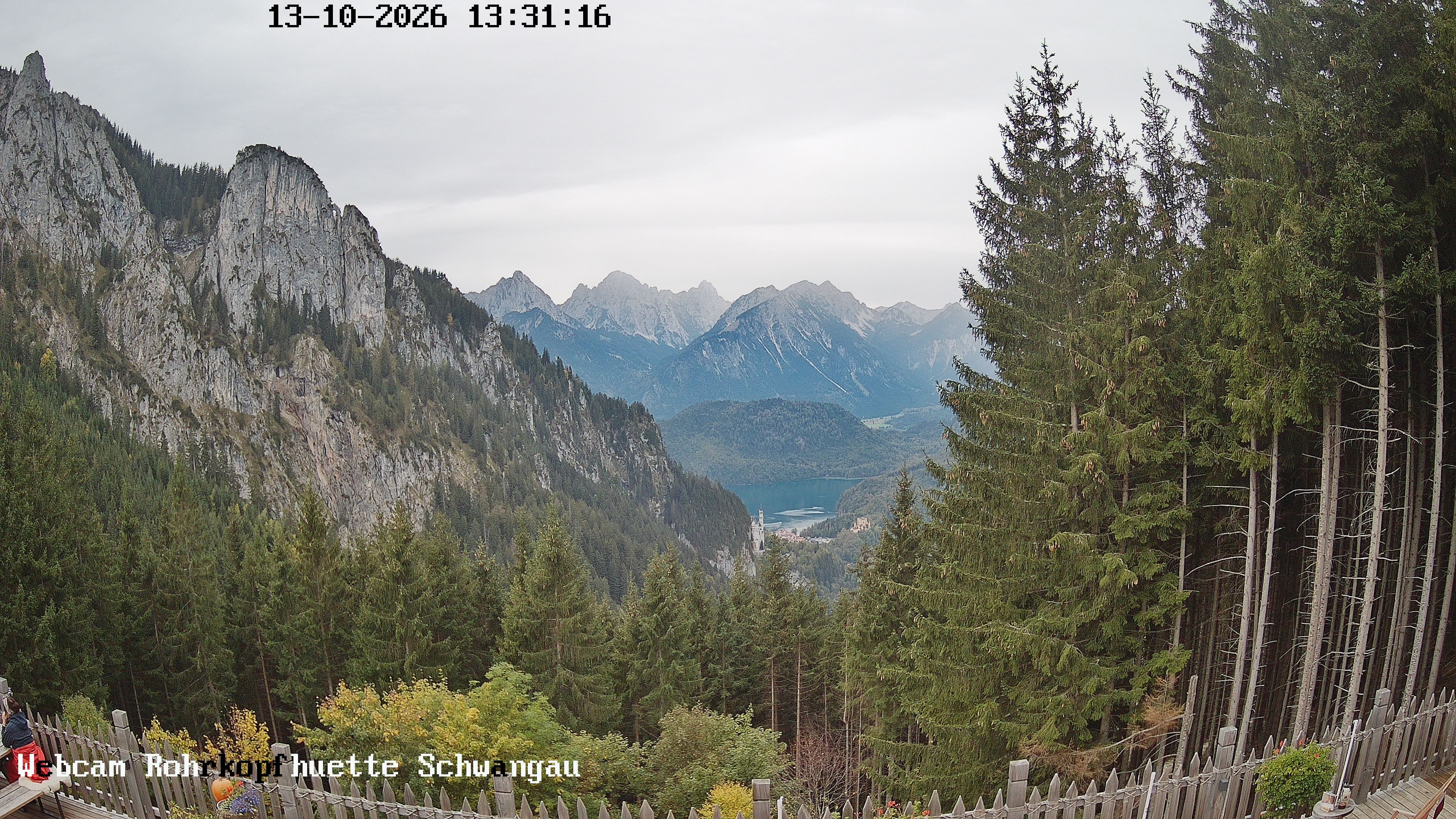 Archiv Foto Webcam Schwangau: Blick von der Rohrkopfhütte ins Tal