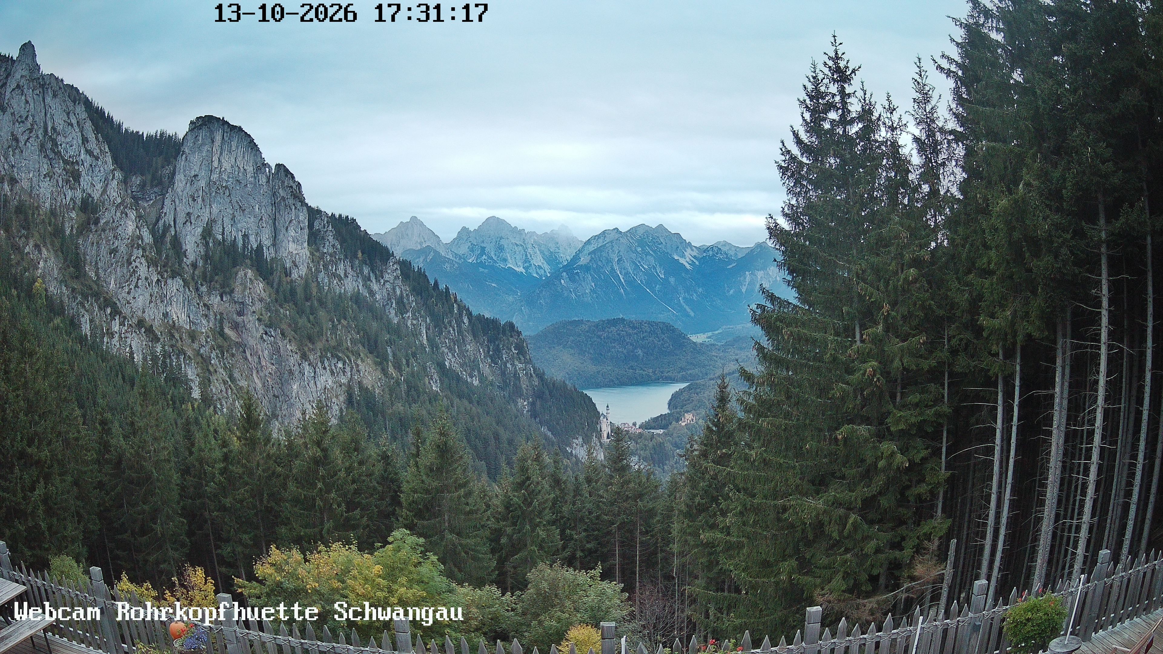 Archiv Foto Webcam Schwangau: Blick von der Rohrkopfhütte ins Tal
