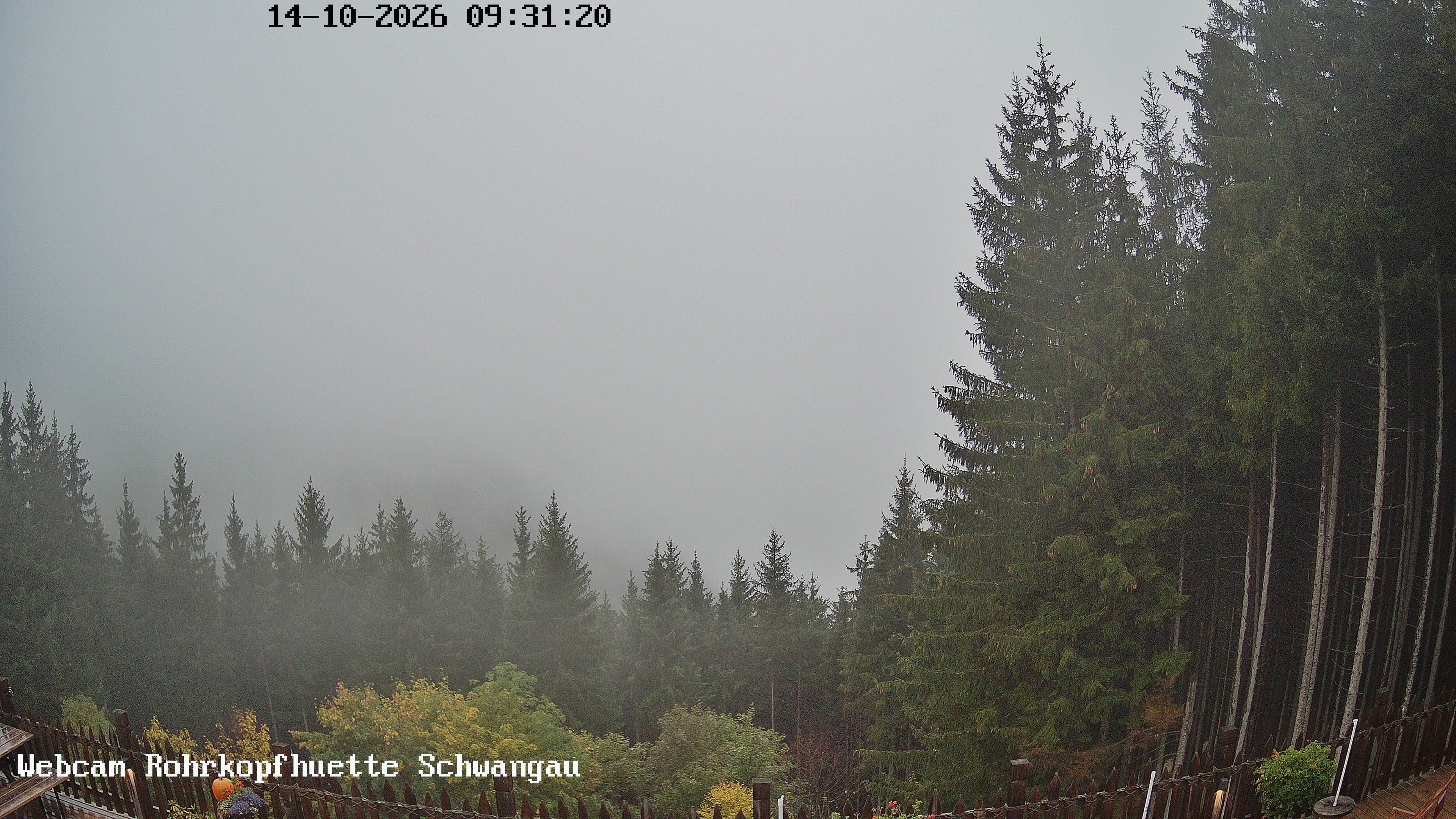 Archiv Foto Webcam Schwangau: Blick von der Rohrkopfhütte ins Tal