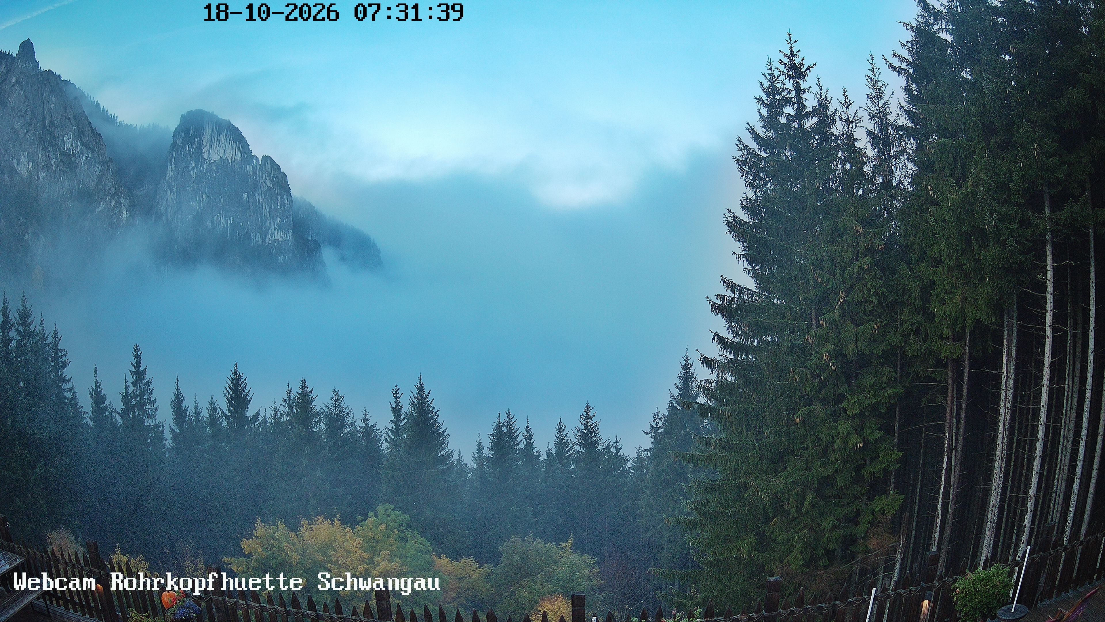 Archiv Foto Webcam Schwangau: Blick von der Rohrkopfhütte ins Tal