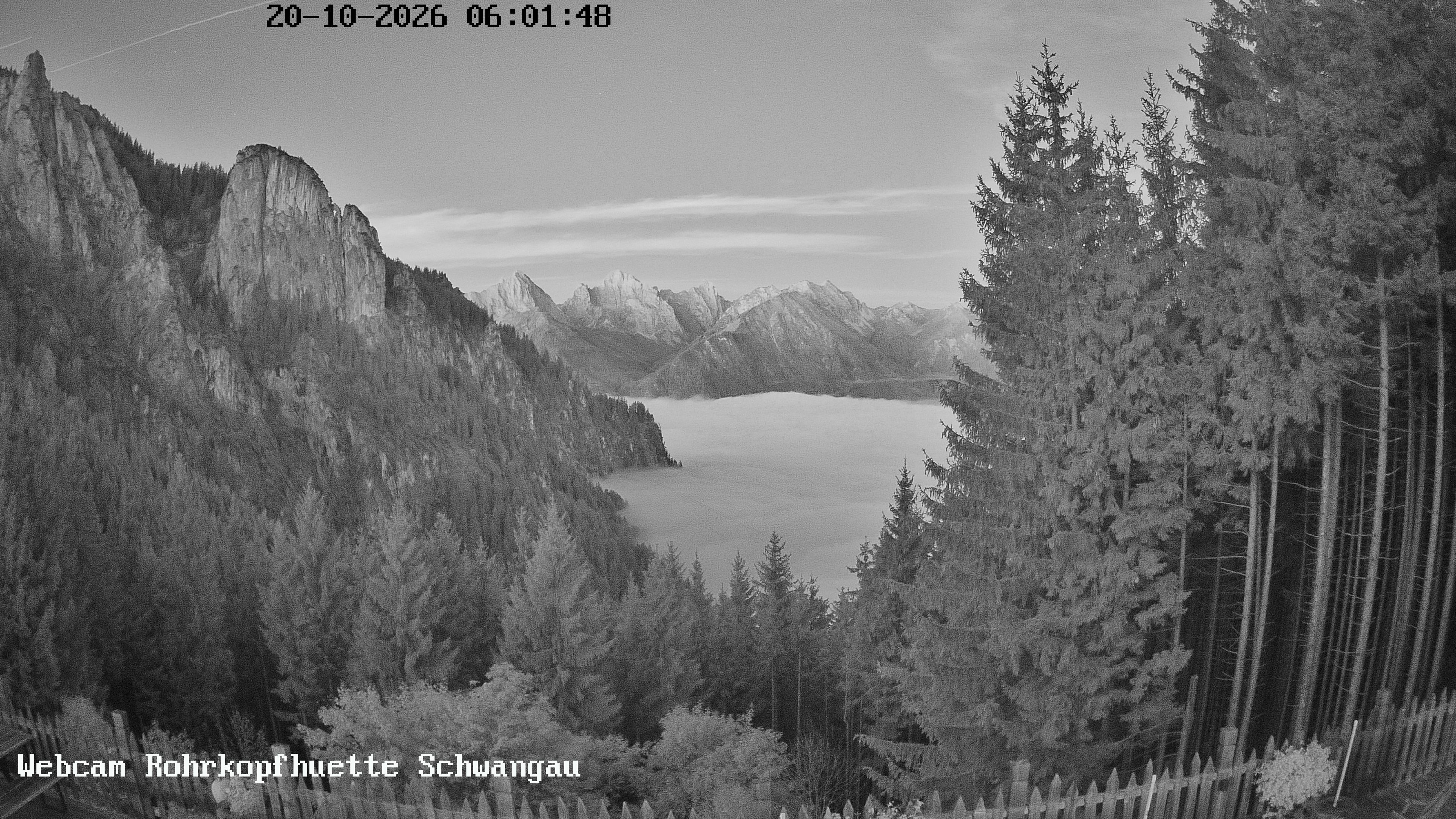 Archiv Foto Webcam Schwangau: Blick von der Rohrkopfhütte ins Tal