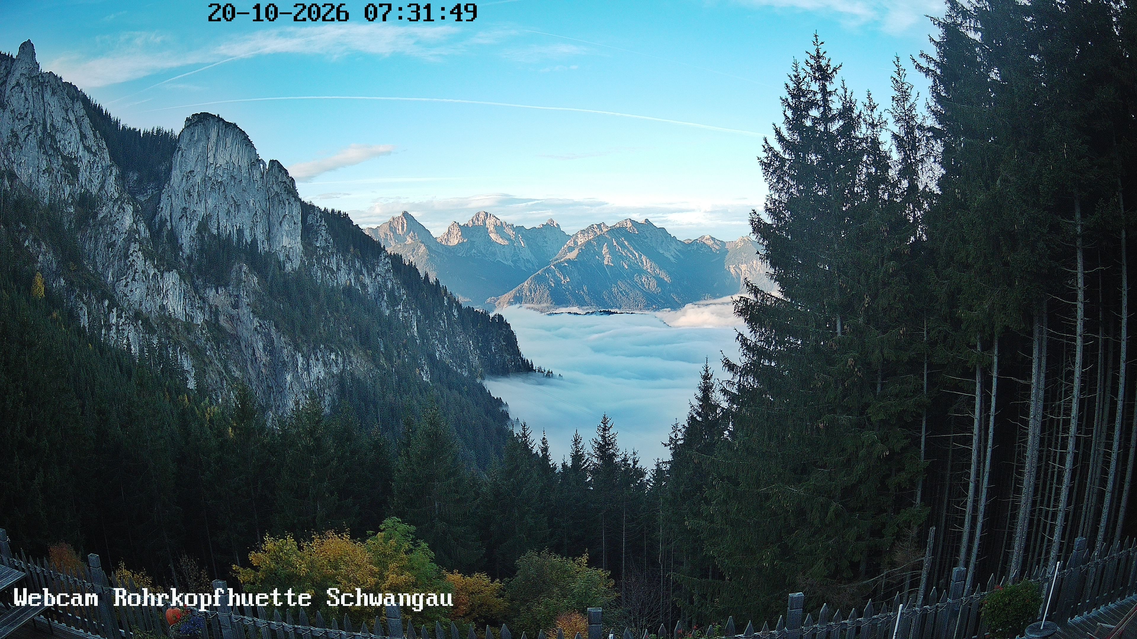 Archiv Foto Webcam Schwangau: Blick von der Rohrkopfhütte ins Tal