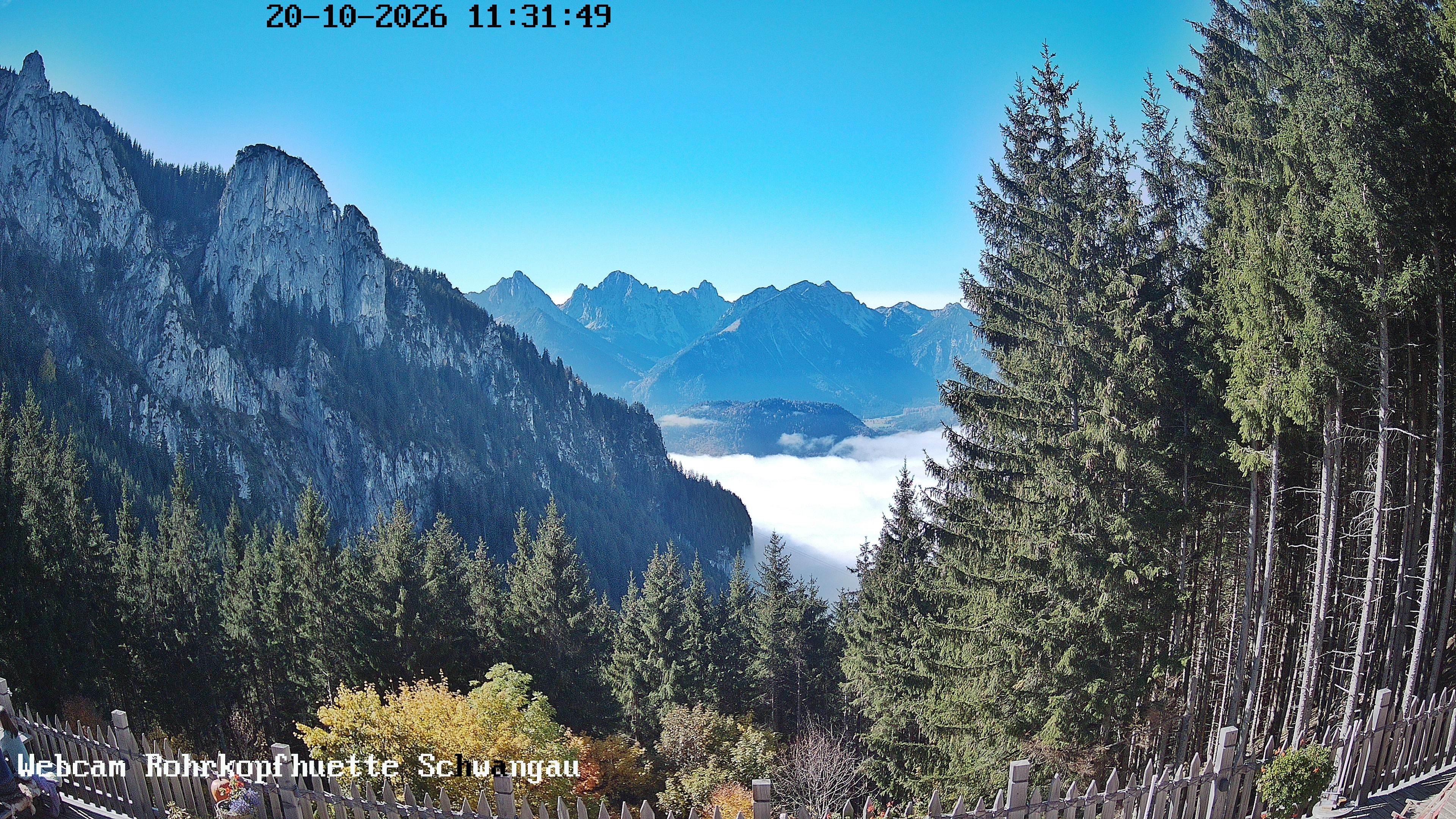 Archiv Foto Webcam Schwangau: Blick von der Rohrkopfhütte ins Tal