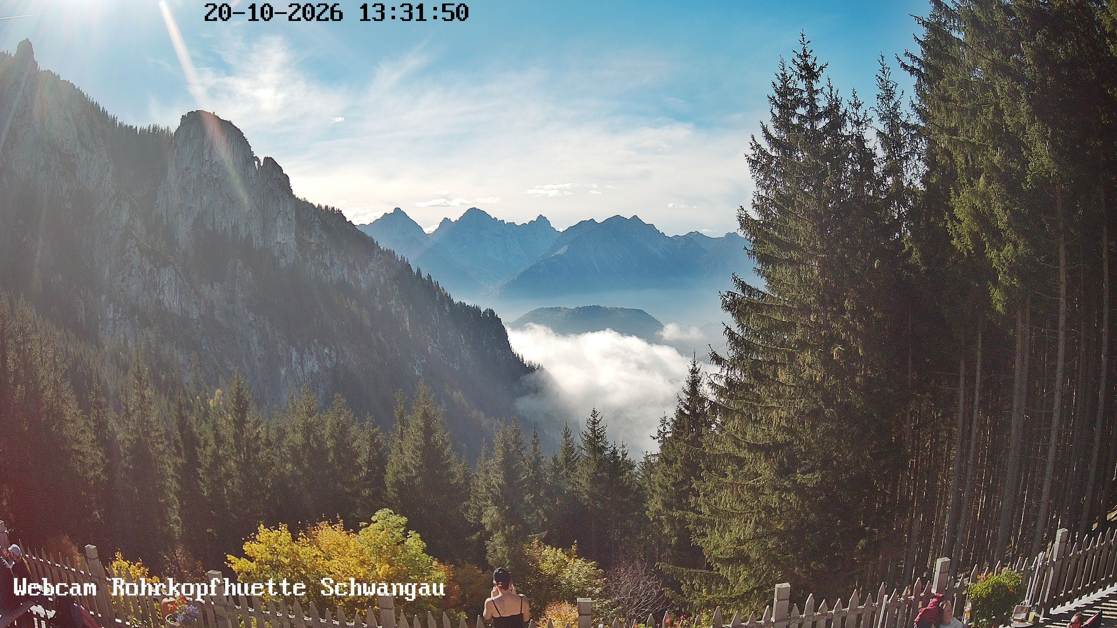 Archiv Foto Webcam Schwangau: Blick von der Rohrkopfhütte ins Tal