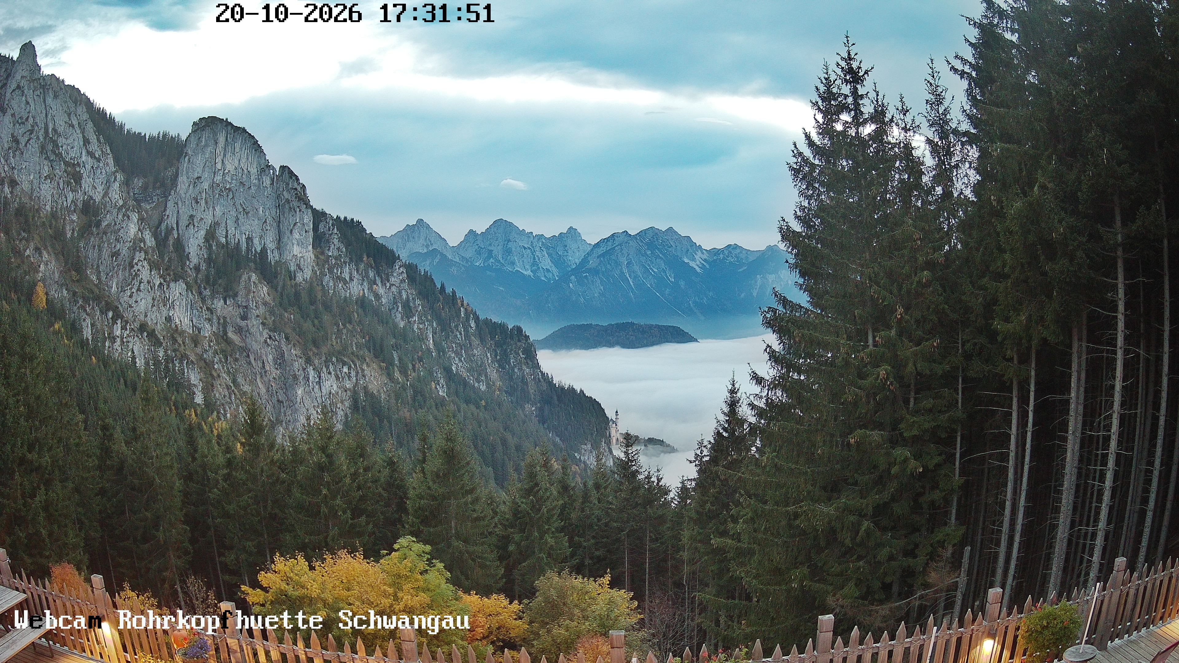 Archiv Foto Webcam Schwangau: Blick von der Rohrkopfhütte ins Tal