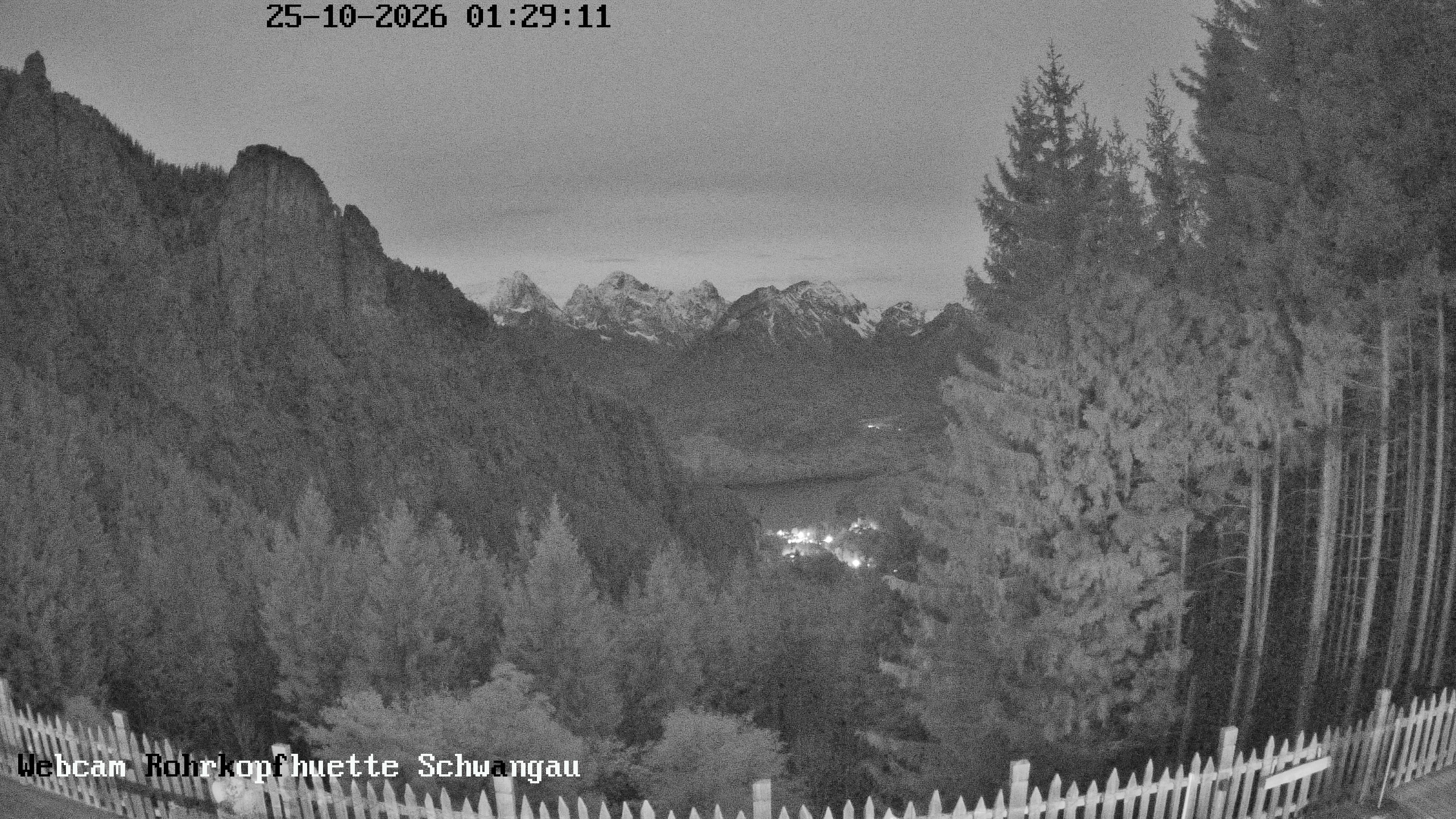 Archiv Foto Webcam Schwangau: Blick von der Rohrkopfhütte ins Tal