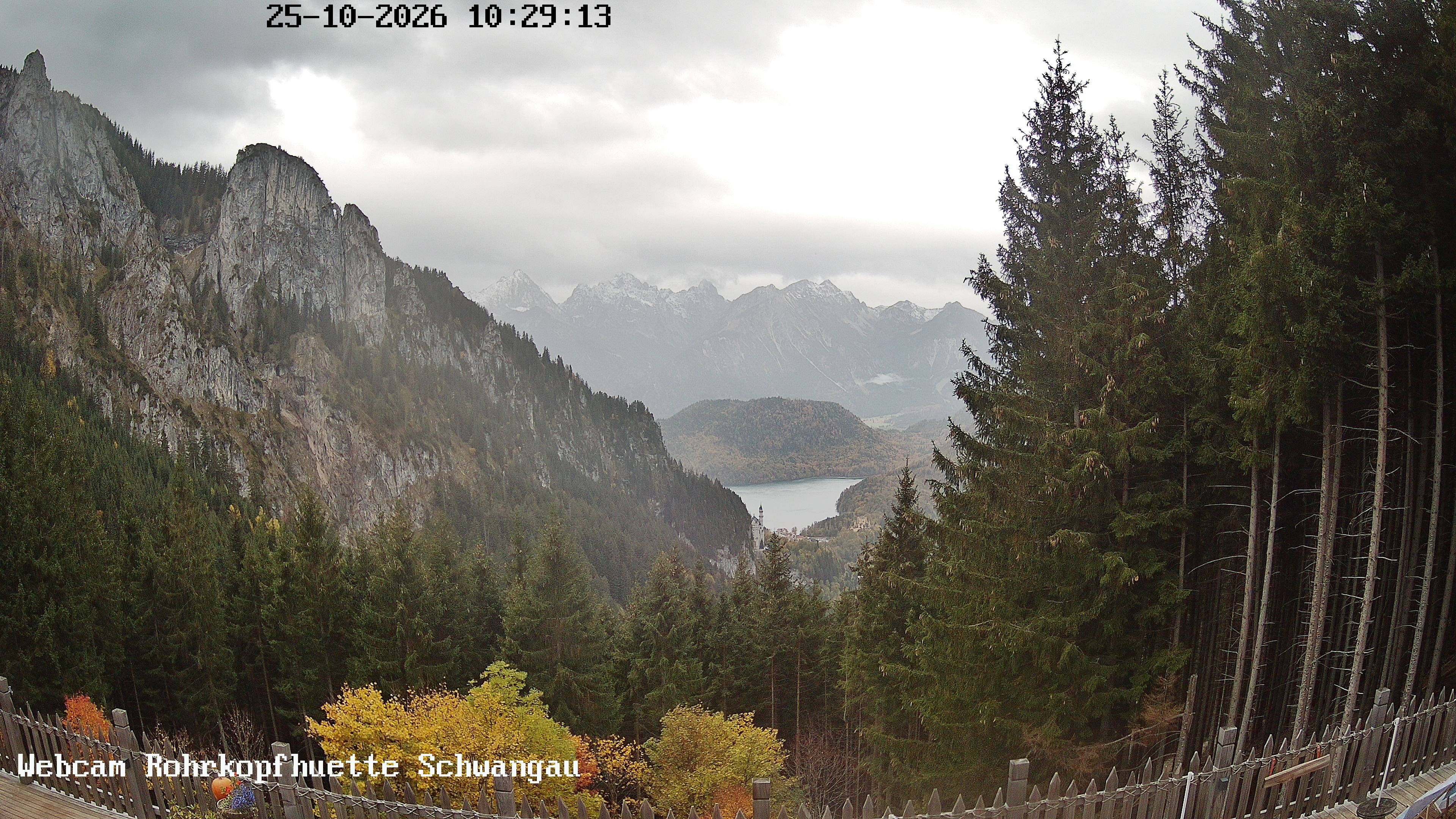 Archiv Foto Webcam Schwangau: Blick von der Rohrkopfhütte ins Tal