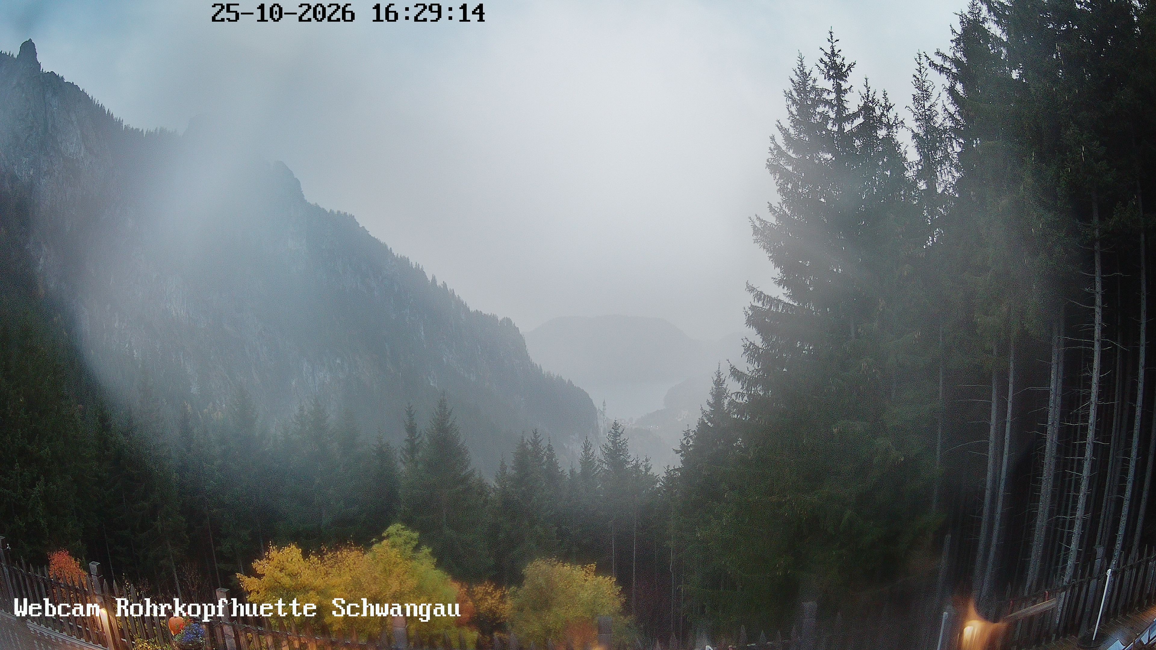 Archiv Foto Webcam Schwangau: Blick von der Rohrkopfhütte ins Tal