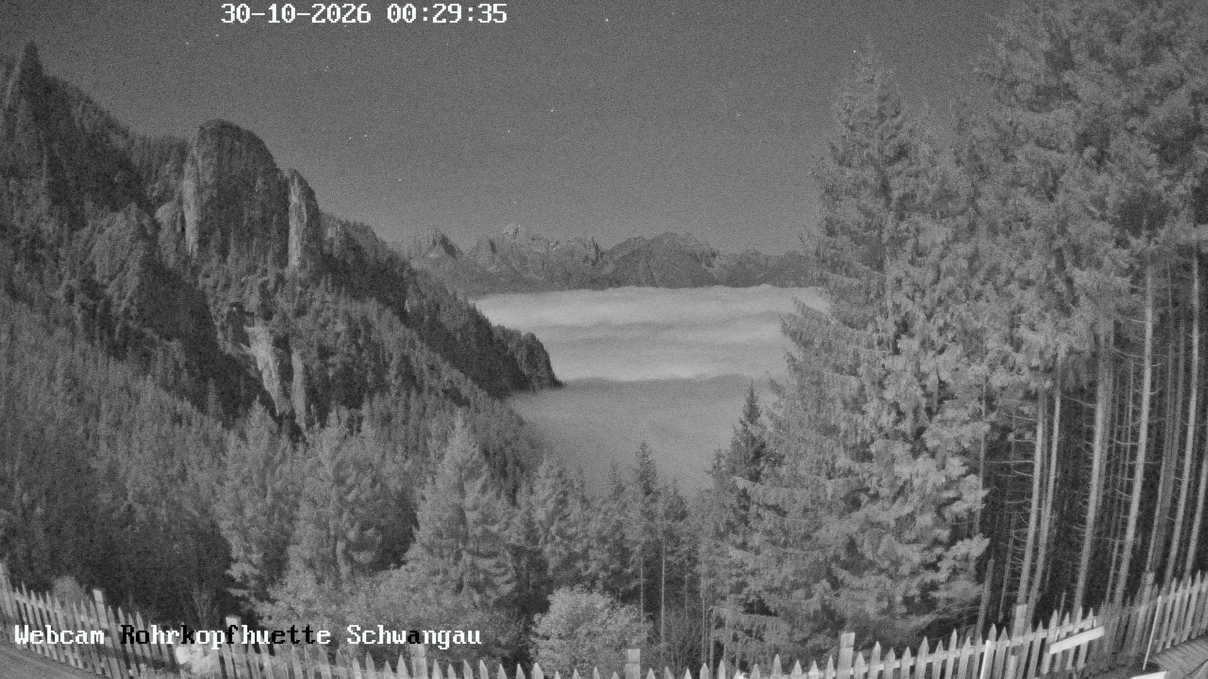 Archiv Foto Webcam Schwangau: Blick von der Rohrkopfhütte ins Tal
