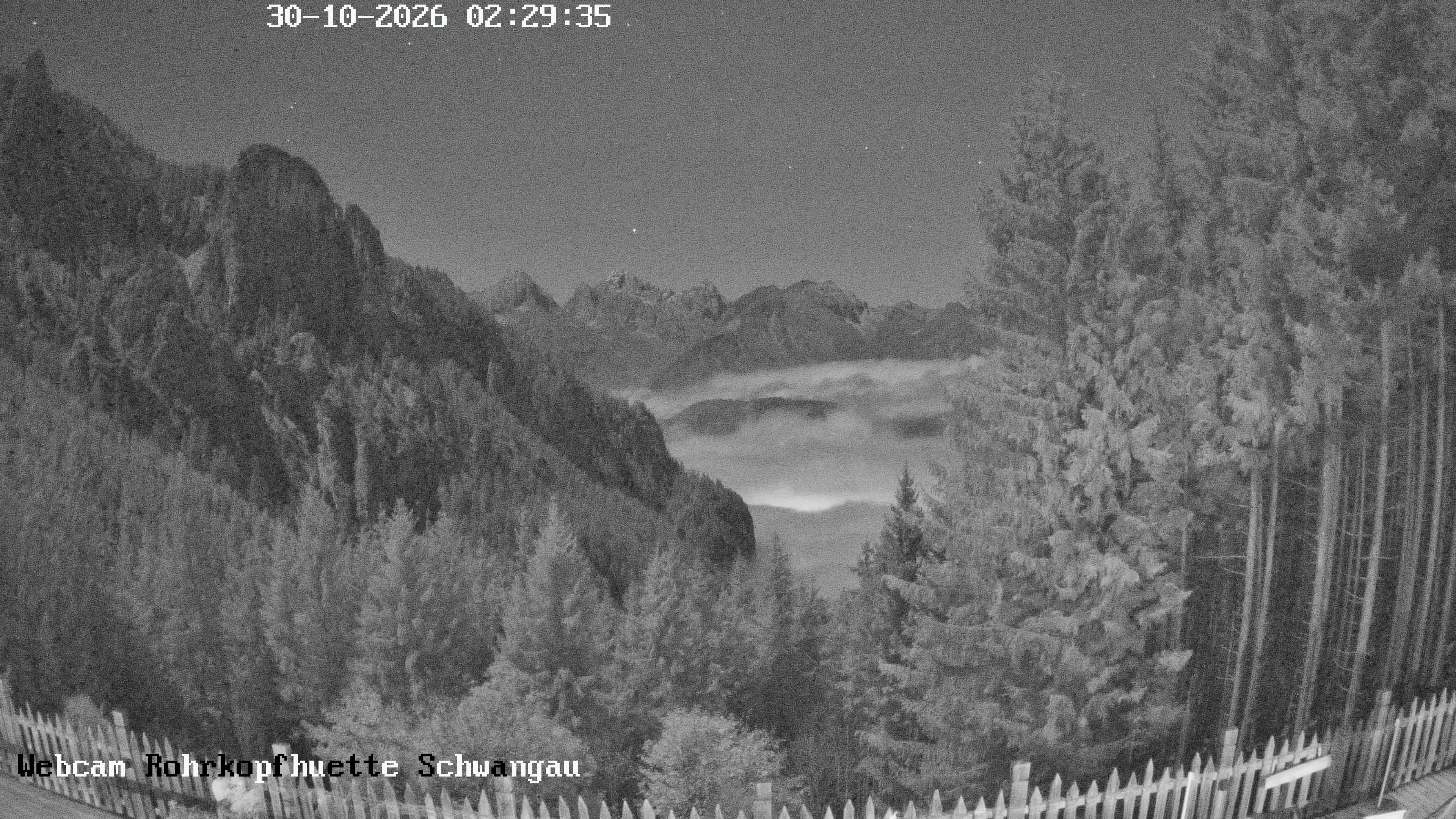 Archiv Foto Webcam Schwangau: Blick von der Rohrkopfhütte ins Tal
