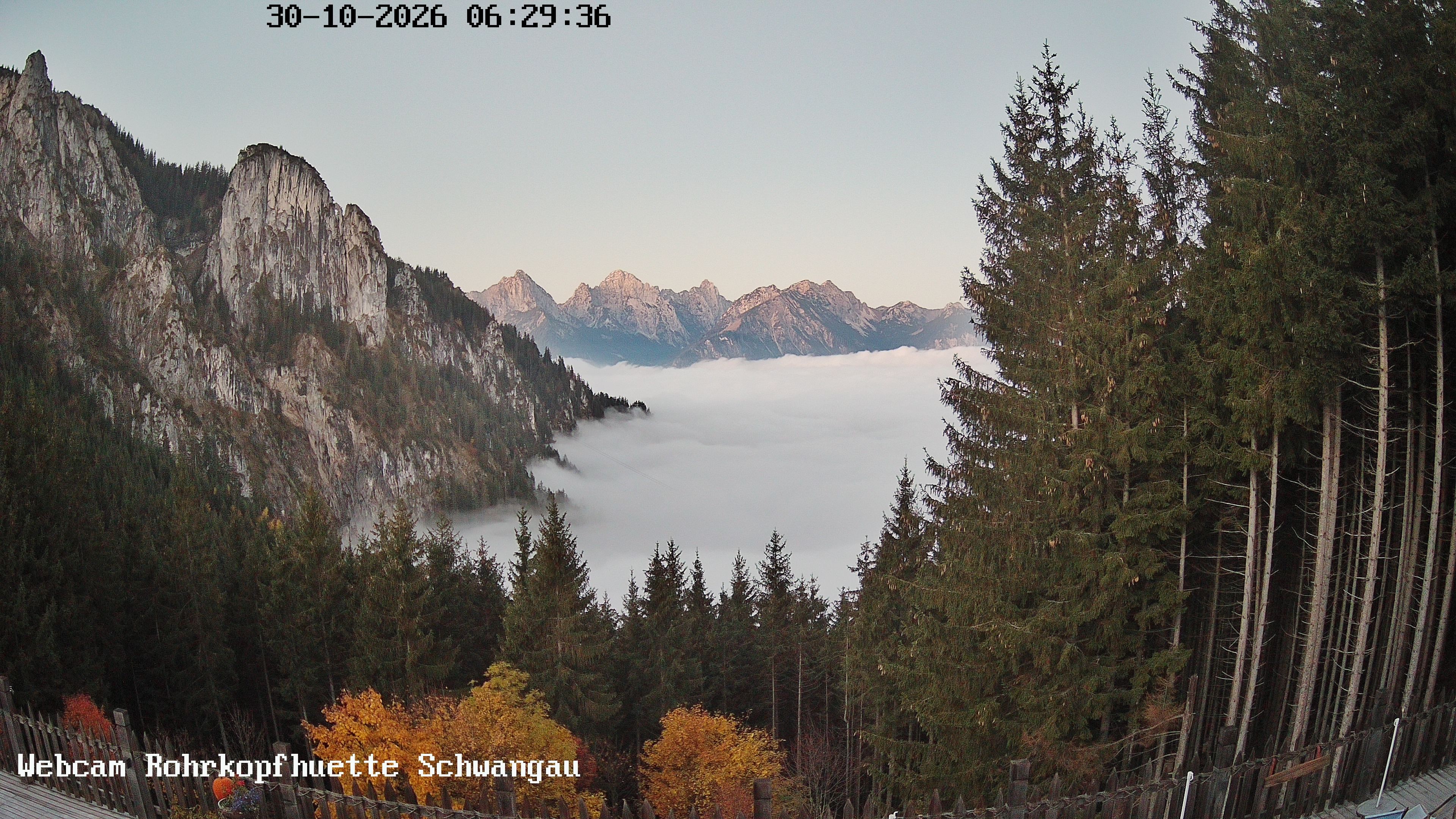 Archiv Foto Webcam Schwangau: Blick von der Rohrkopfhütte ins Tal