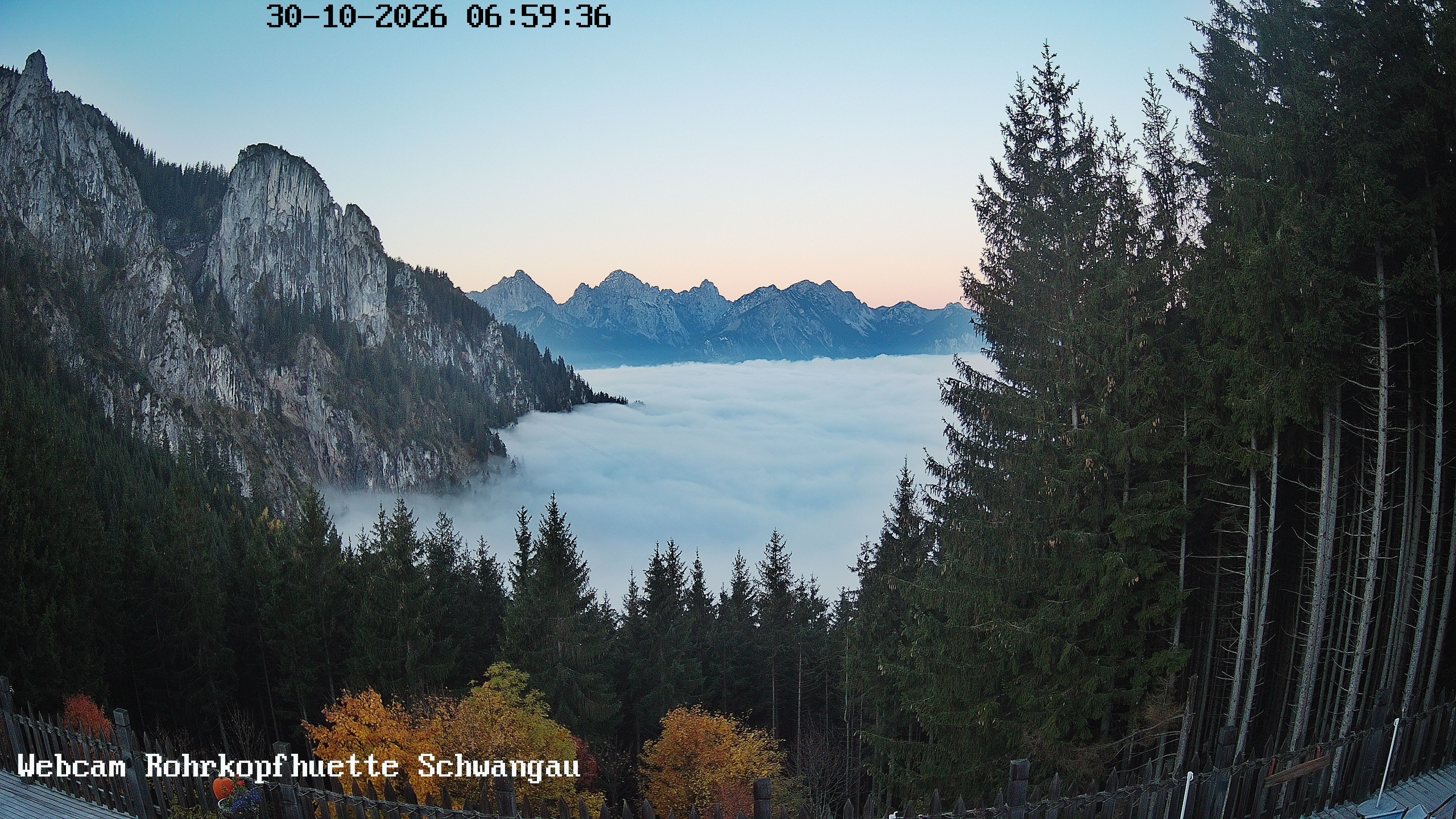Archiv Foto Webcam Schwangau: Blick von der Rohrkopfhütte ins Tal