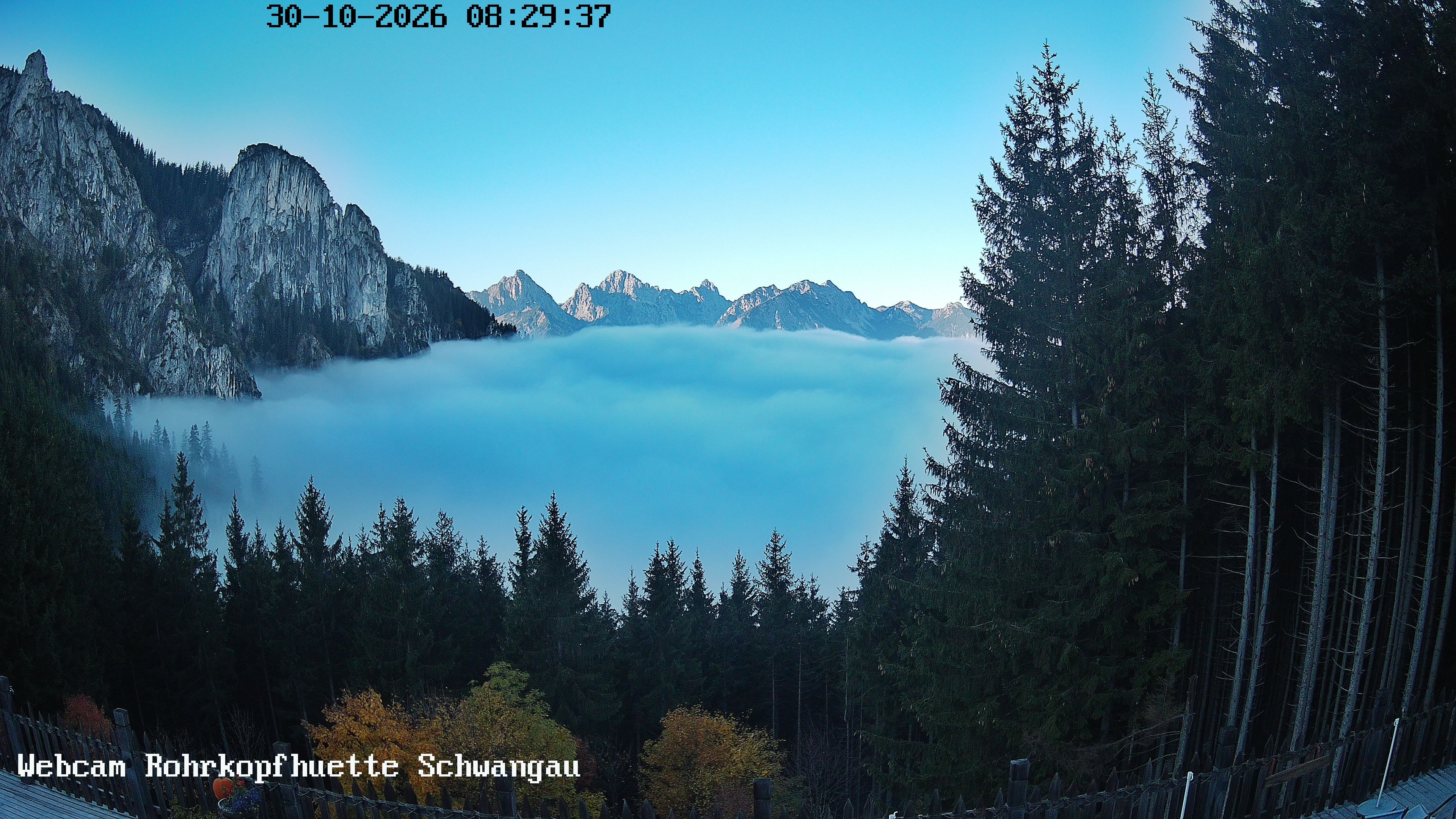 Archiv Foto Webcam Schwangau: Blick von der Rohrkopfhütte ins Tal