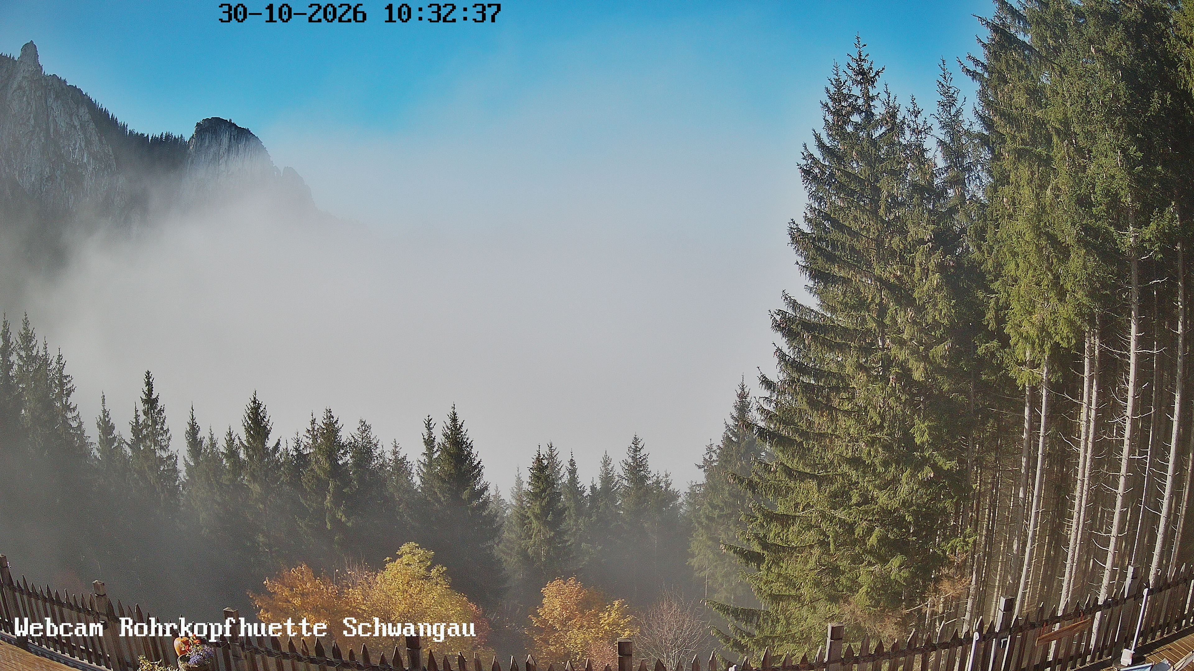 Archiv Foto Webcam Schwangau: Blick von der Rohrkopfhütte ins Tal