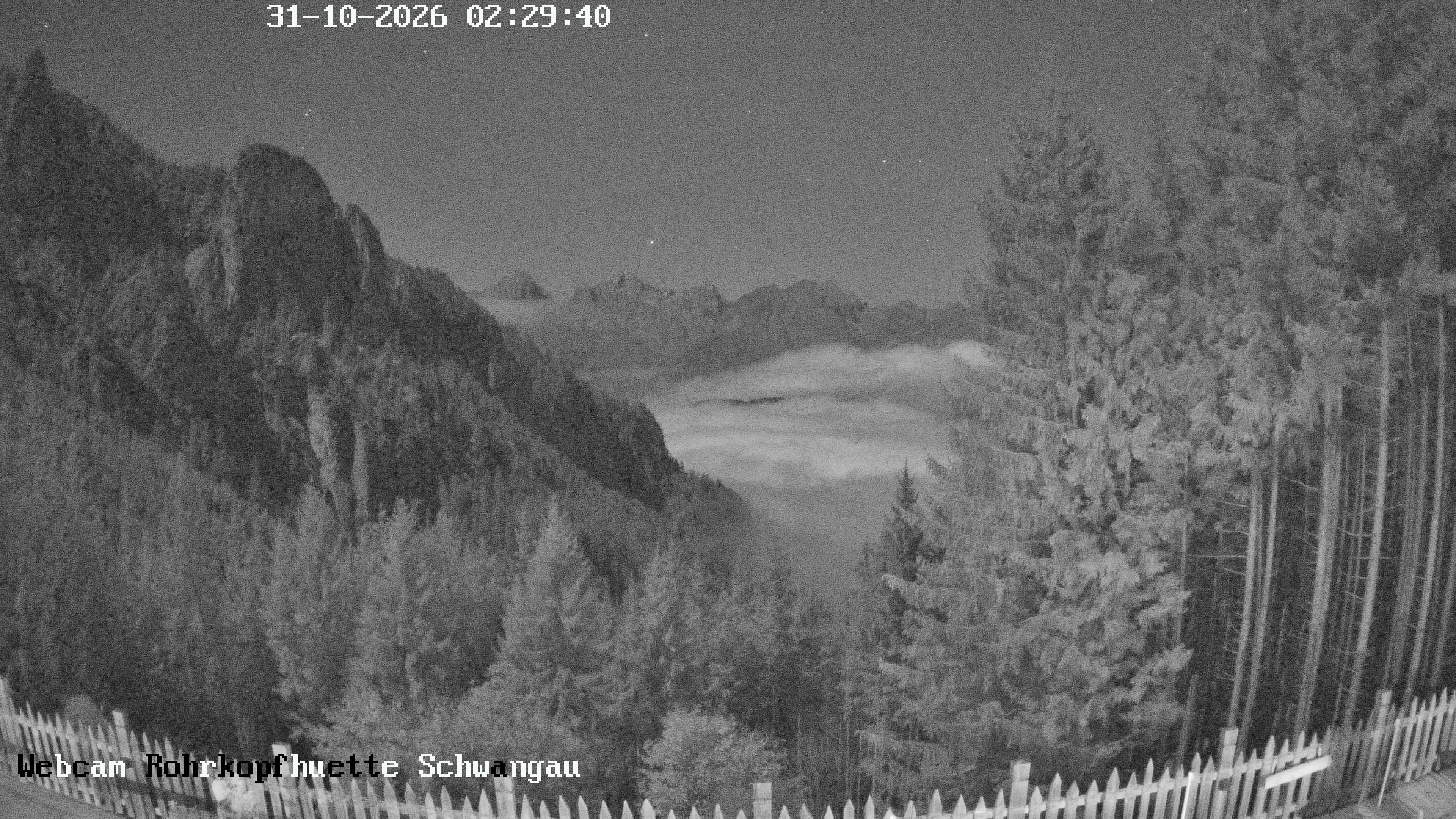Archiv Foto Webcam Schwangau: Blick von der Rohrkopfhütte ins Tal