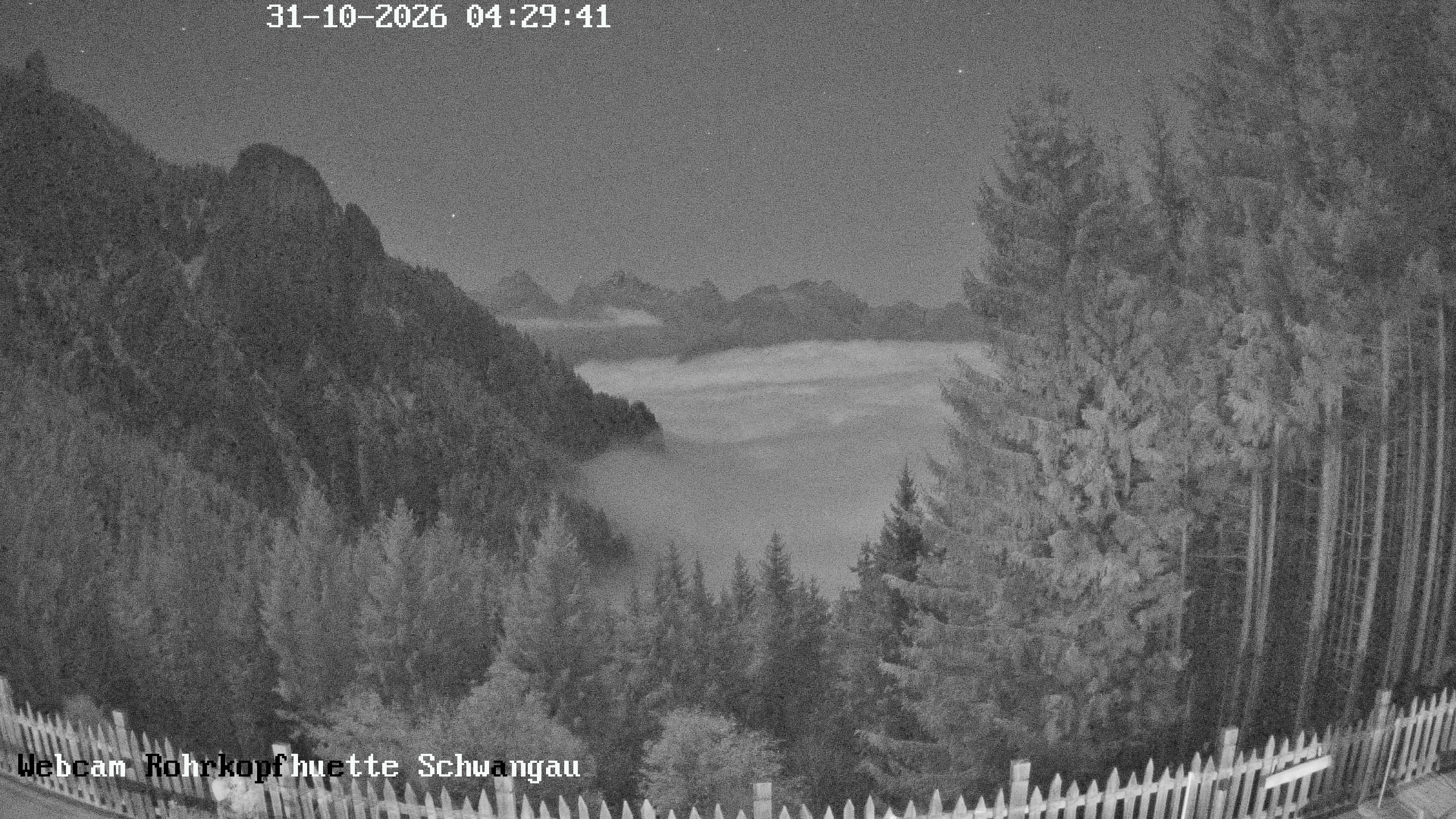 Archiv Foto Webcam Schwangau: Blick von der Rohrkopfhütte ins Tal