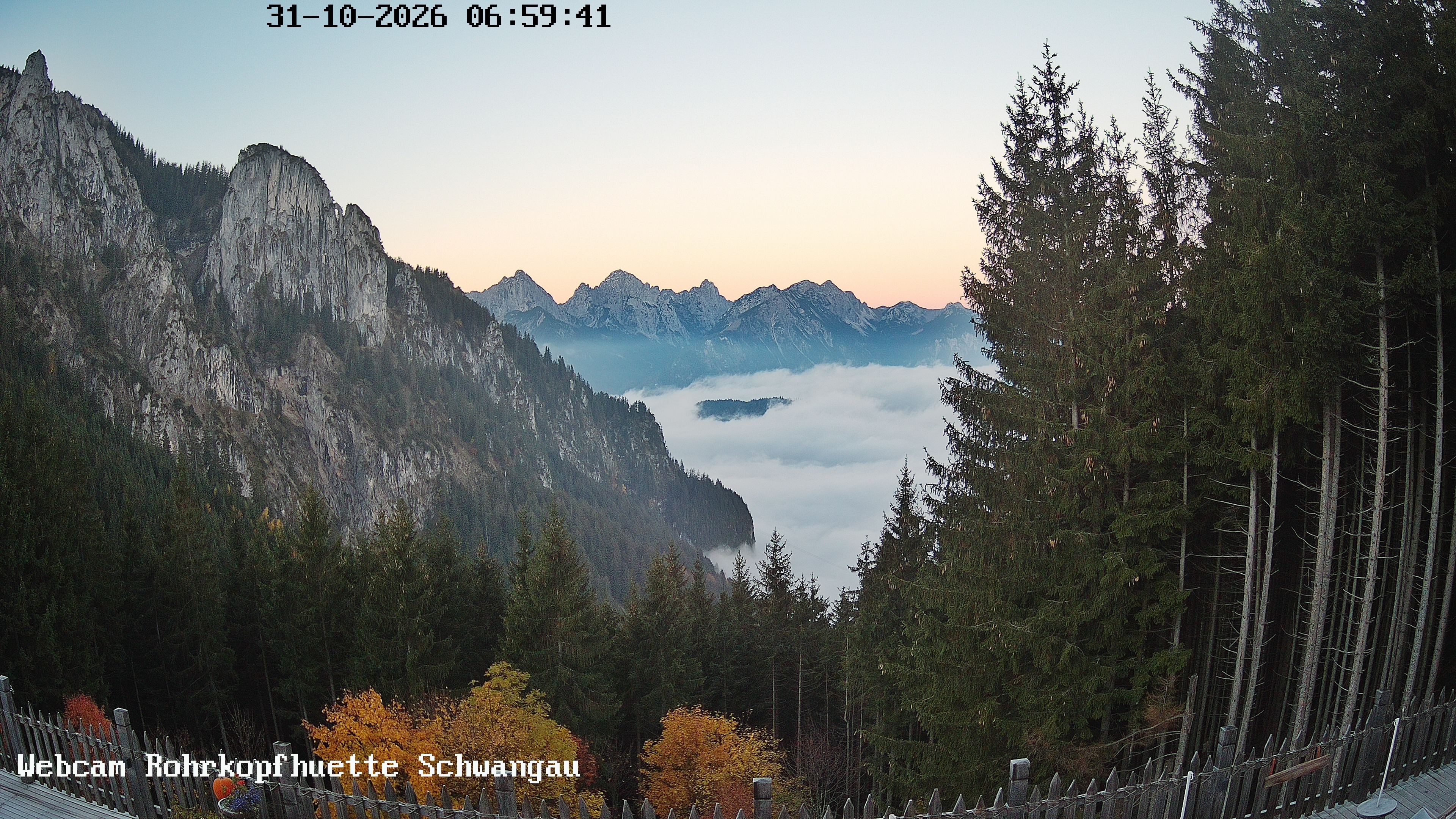 Archiv Foto Webcam Schwangau: Blick von der Rohrkopfhütte ins Tal