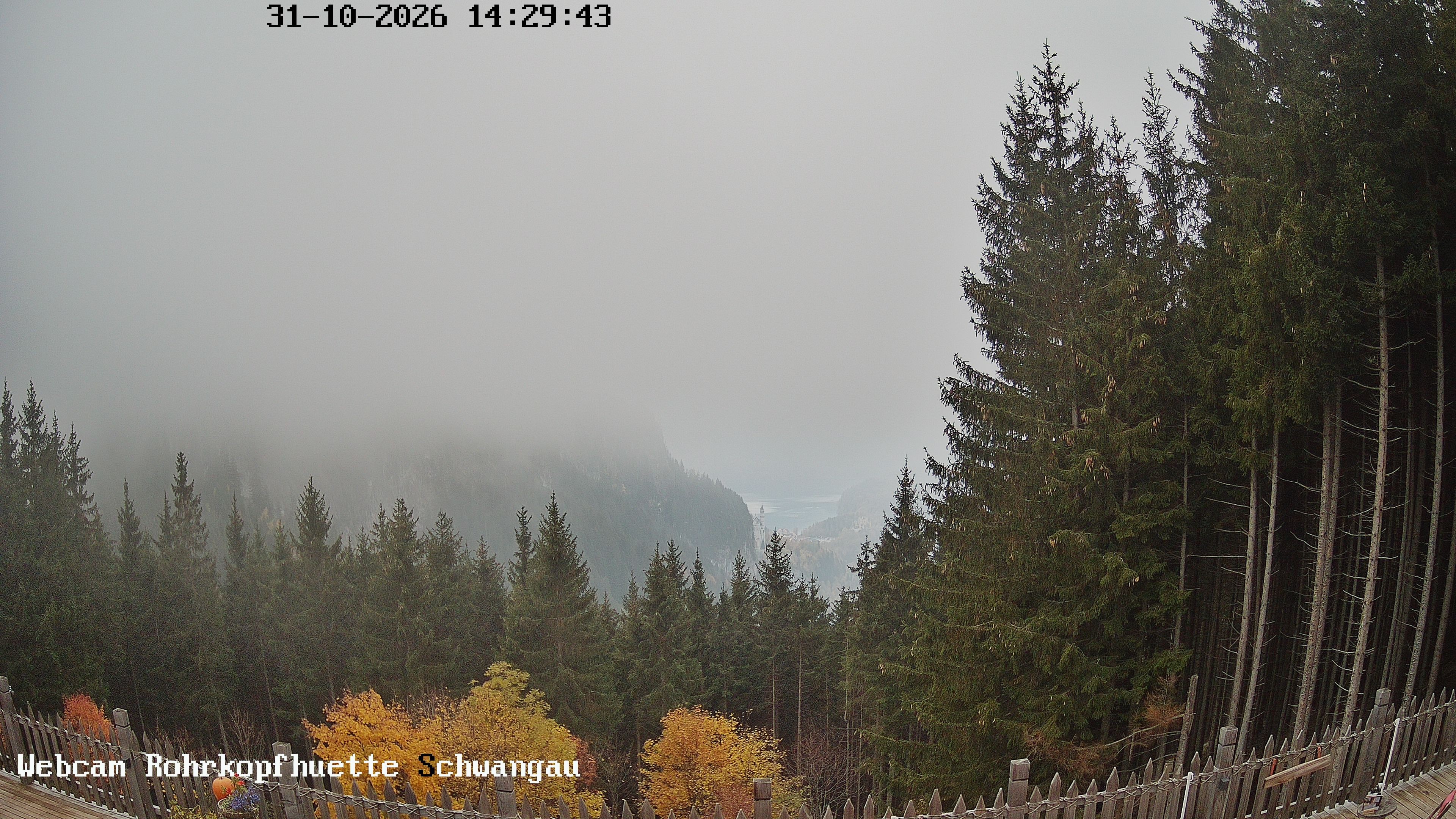 Archiv Foto Webcam Schwangau: Blick von der Rohrkopfhütte ins Tal