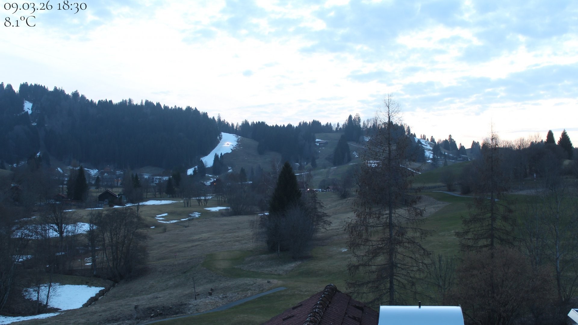 Archiv Foto Webcam Biohotel Schratt in Oberstaufen - Blick Golfplatz