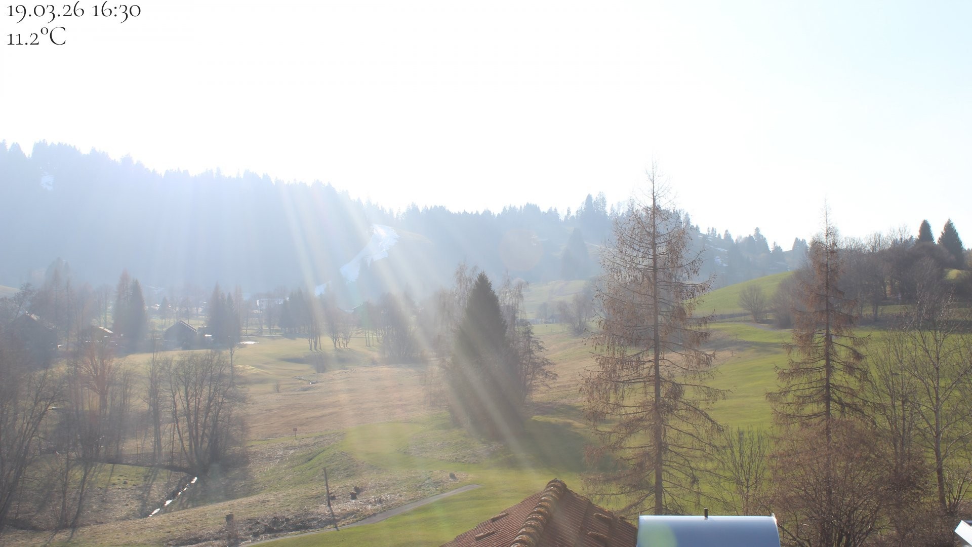 Archiv Foto Webcam Biohotel Schratt in Oberstaufen - Blick Golfplatz
