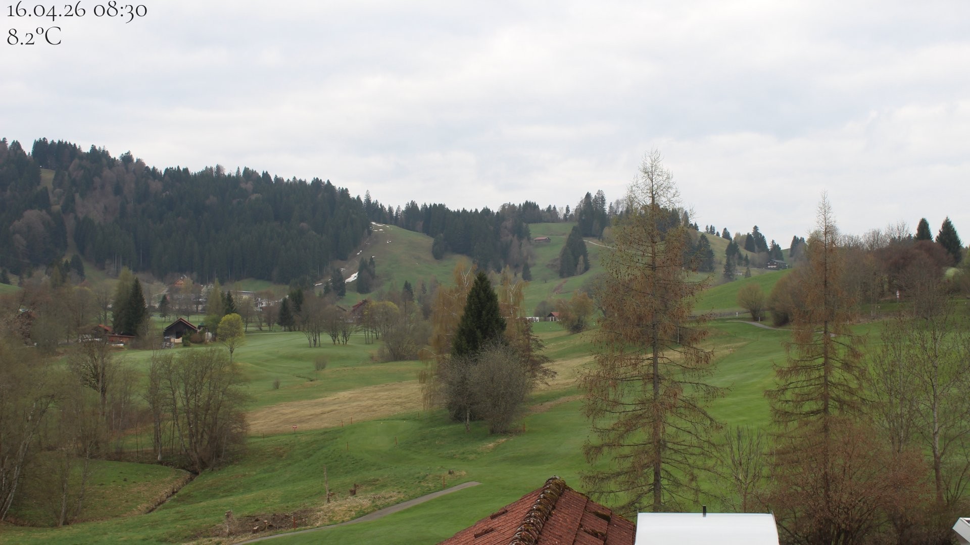 Archiv Foto Webcam Biohotel Schratt in Oberstaufen - Blick Golfplatz