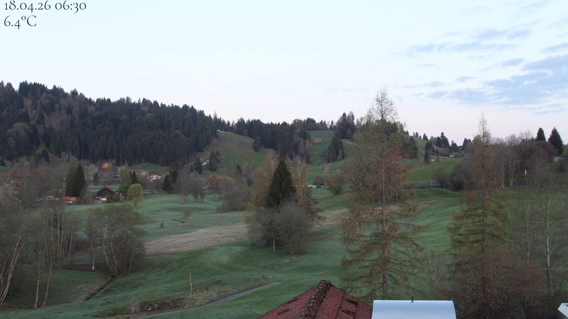 Archiv Foto Webcam Biohotel Schratt in Oberstaufen - Blick Golfplatz