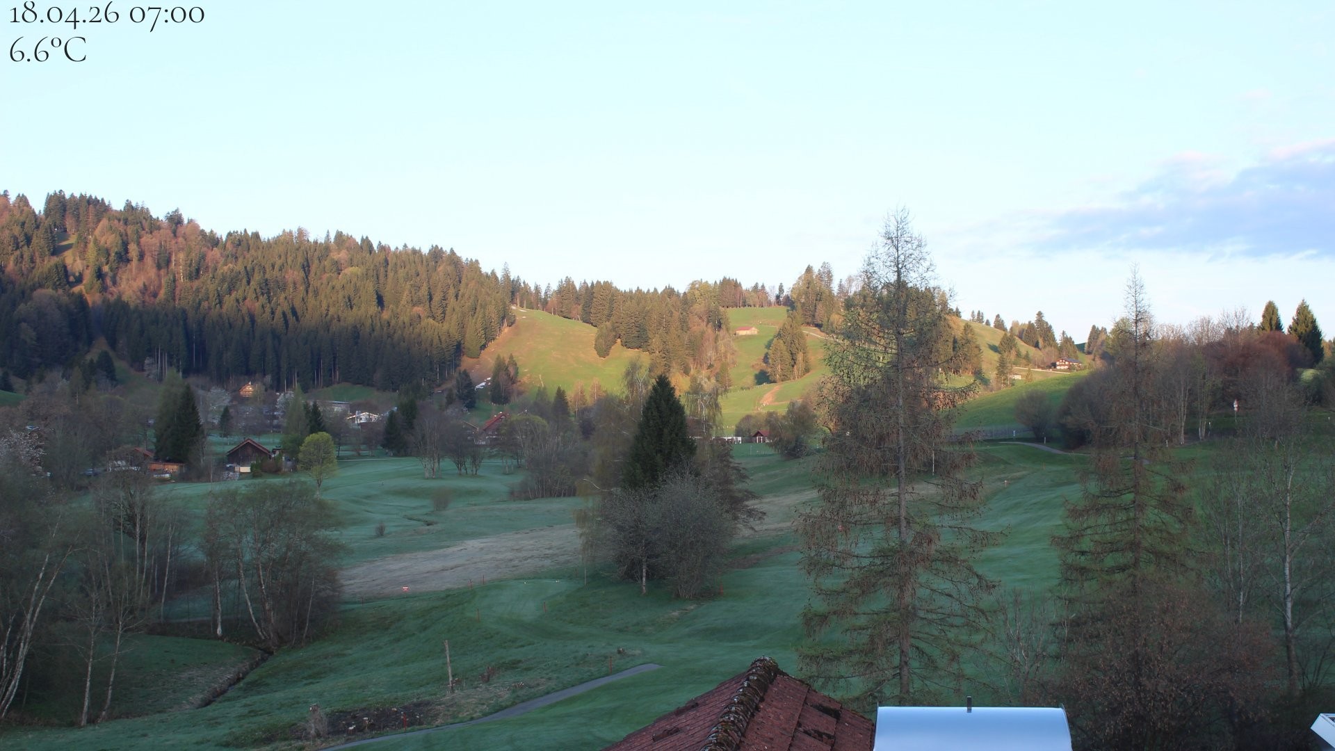 Archiv Foto Webcam Biohotel Schratt in Oberstaufen - Blick Golfplatz
