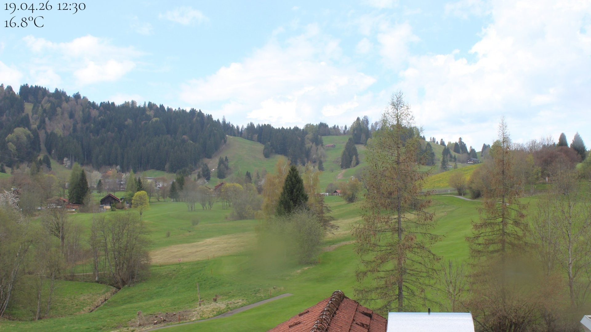 Archiv Foto Webcam Biohotel Schratt in Oberstaufen - Blick Golfplatz