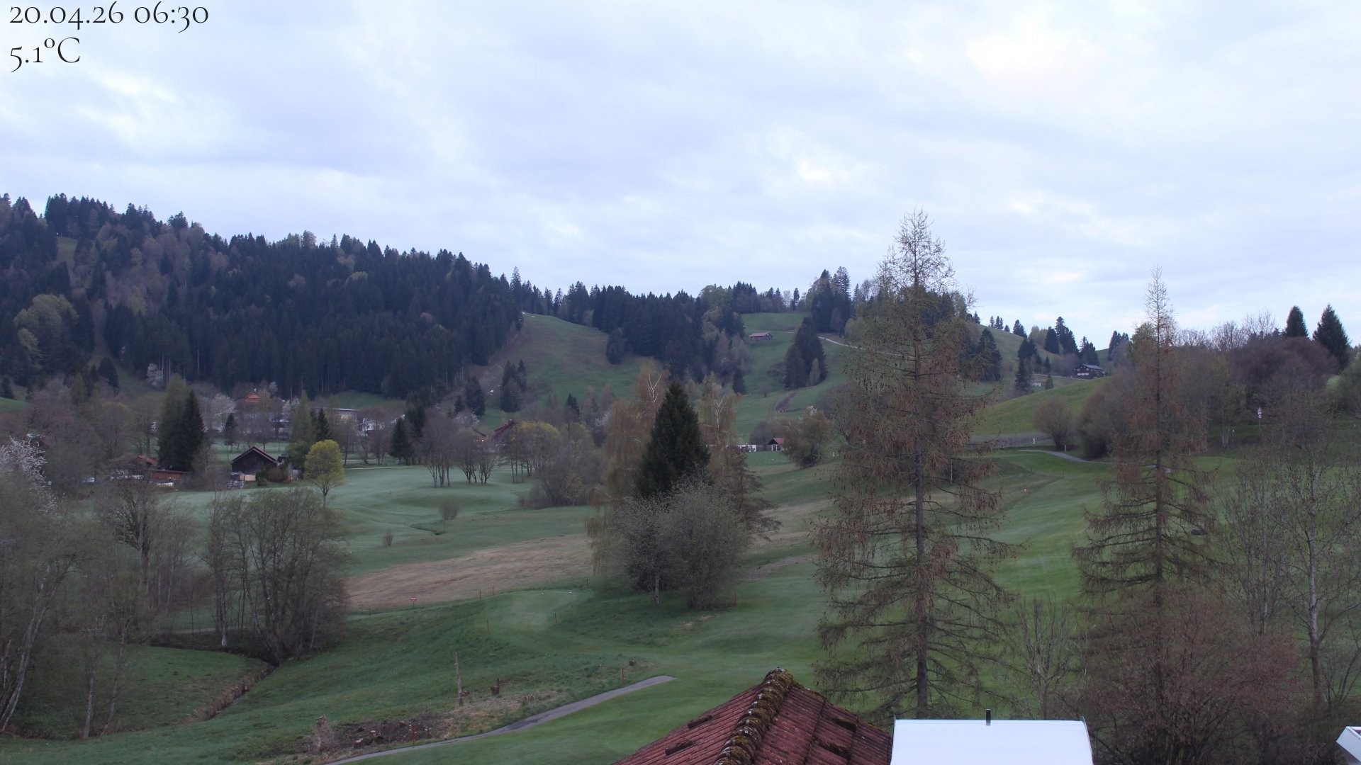 Archiv Foto Webcam Biohotel Schratt in Oberstaufen - Blick Golfplatz