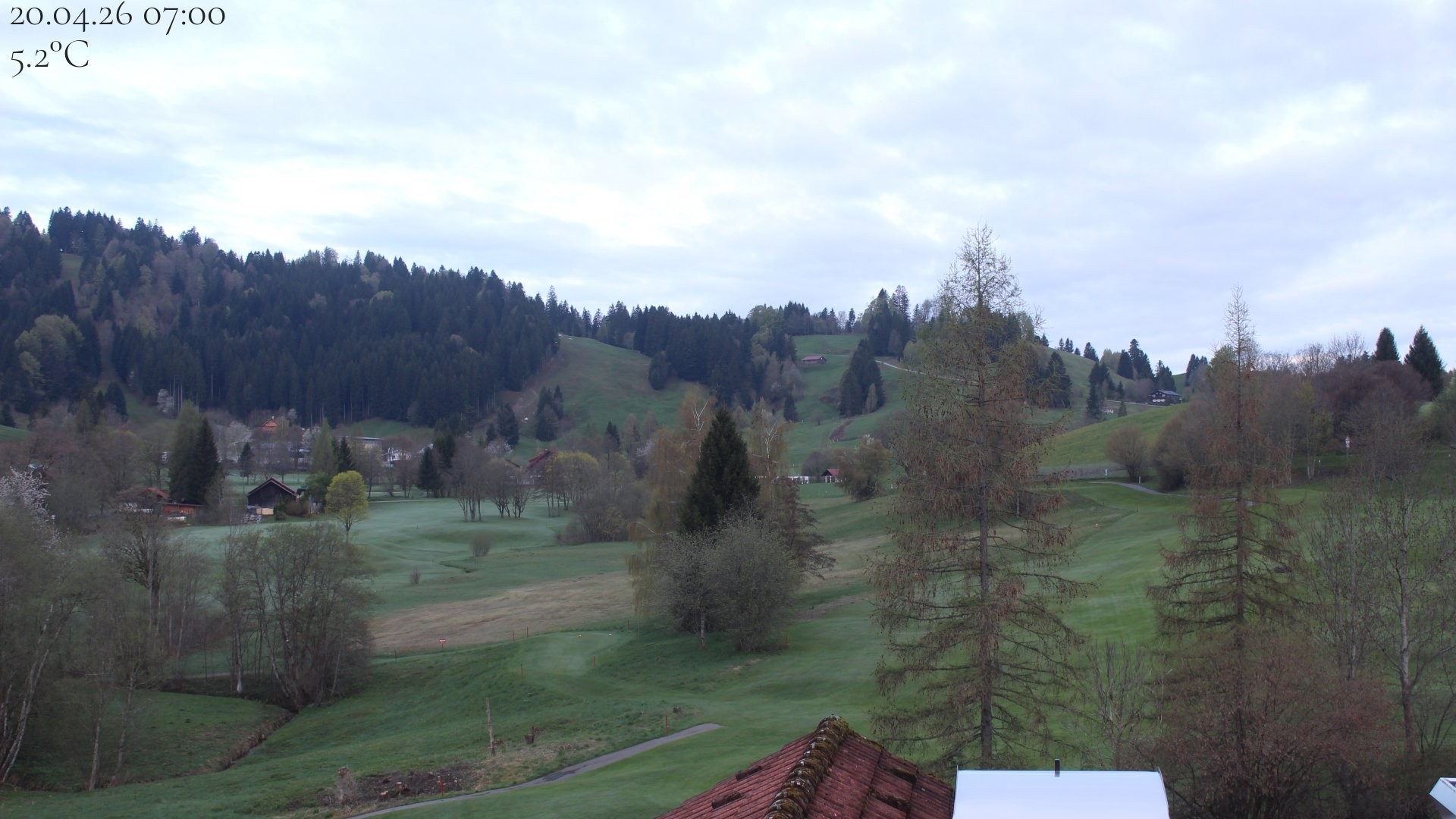 Archiv Foto Webcam Biohotel Schratt in Oberstaufen - Blick Golfplatz