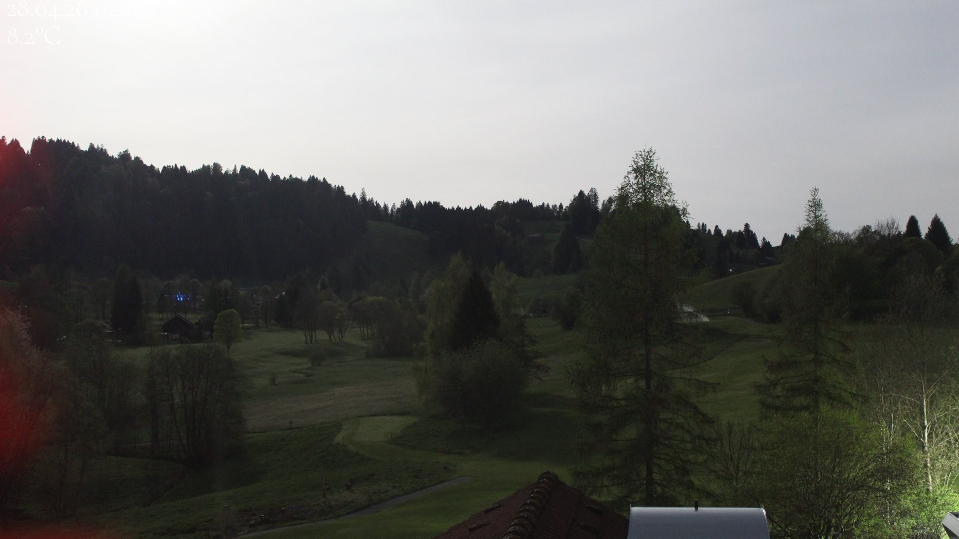 Archived image Webcam Hotel Schratt in Oberstaufen - View Golf Course