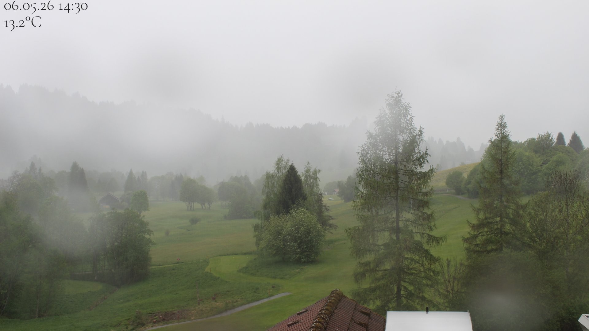 Archiv Foto Webcam Biohotel Schratt in Oberstaufen - Blick Golfplatz