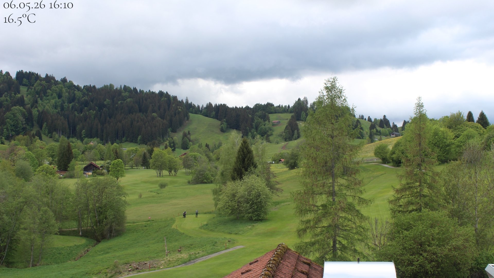 Archiv Foto Webcam Biohotel Schratt in Oberstaufen - Blick Golfplatz